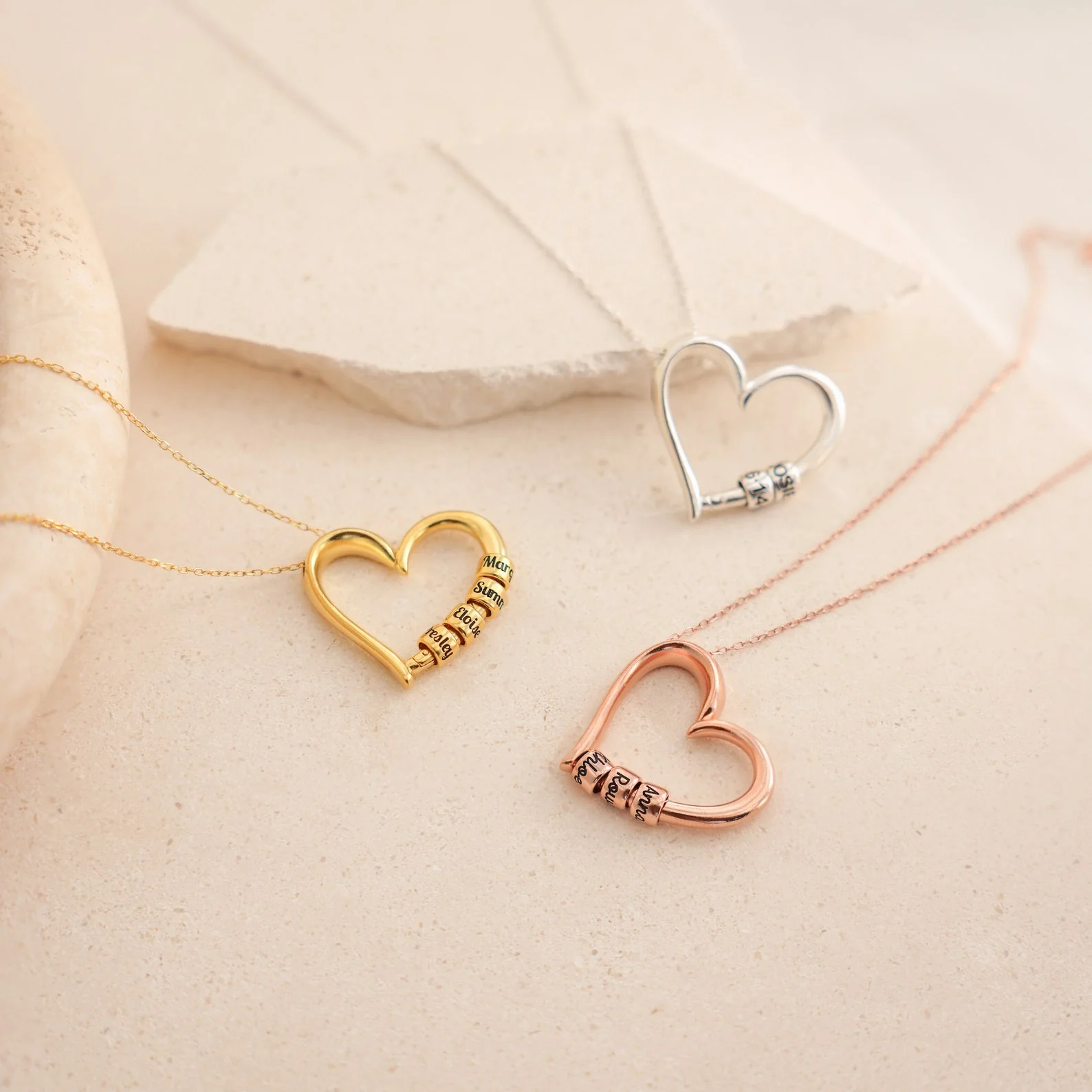 Custom Bead Heart Necklace - Image 6