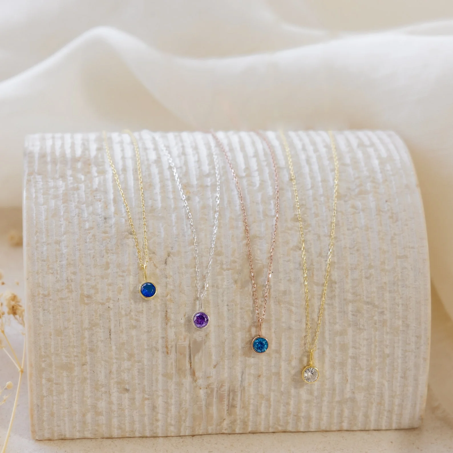 Custom Birthstone Necklace - Image 8