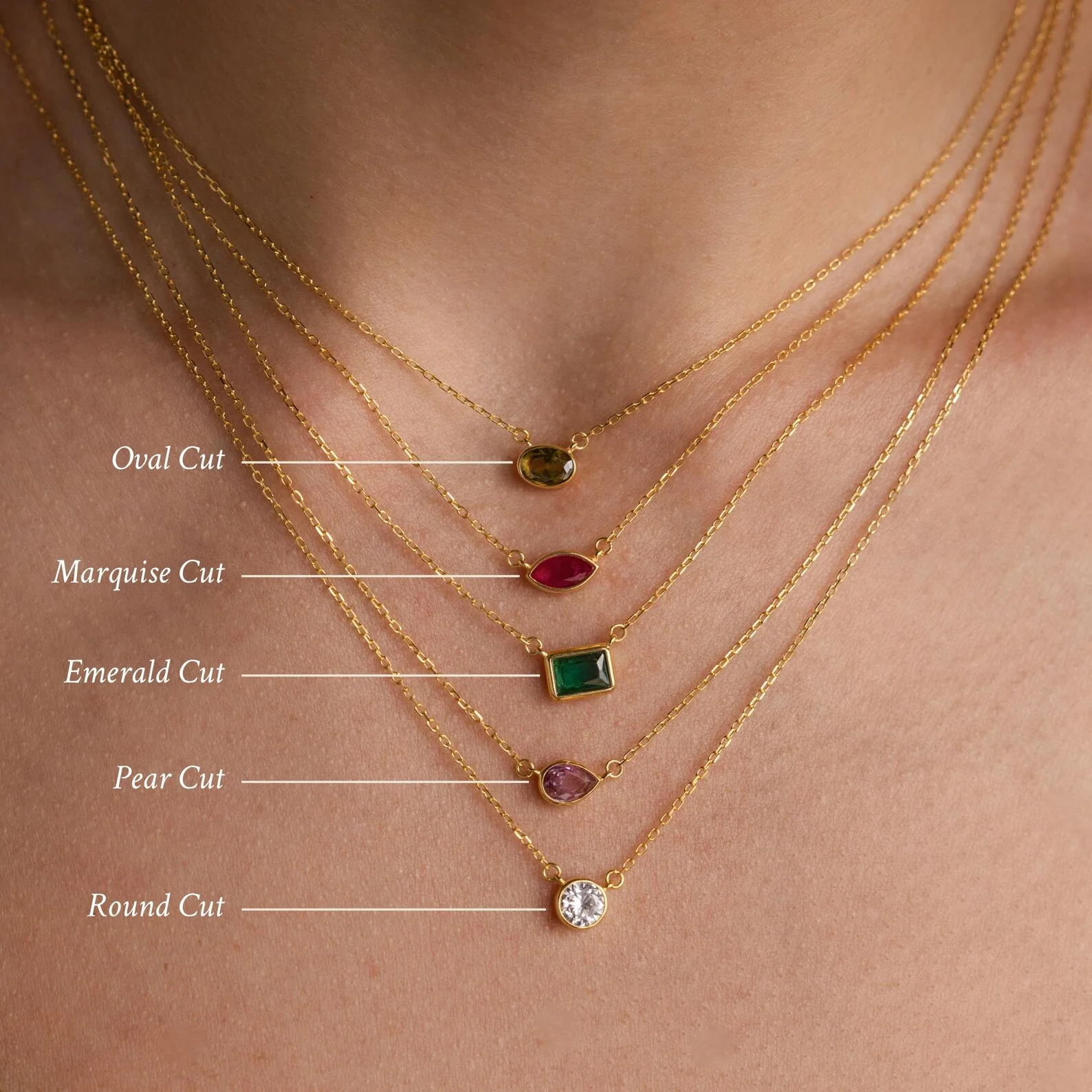 Custom Cut Birthstone Necklace - Image 6