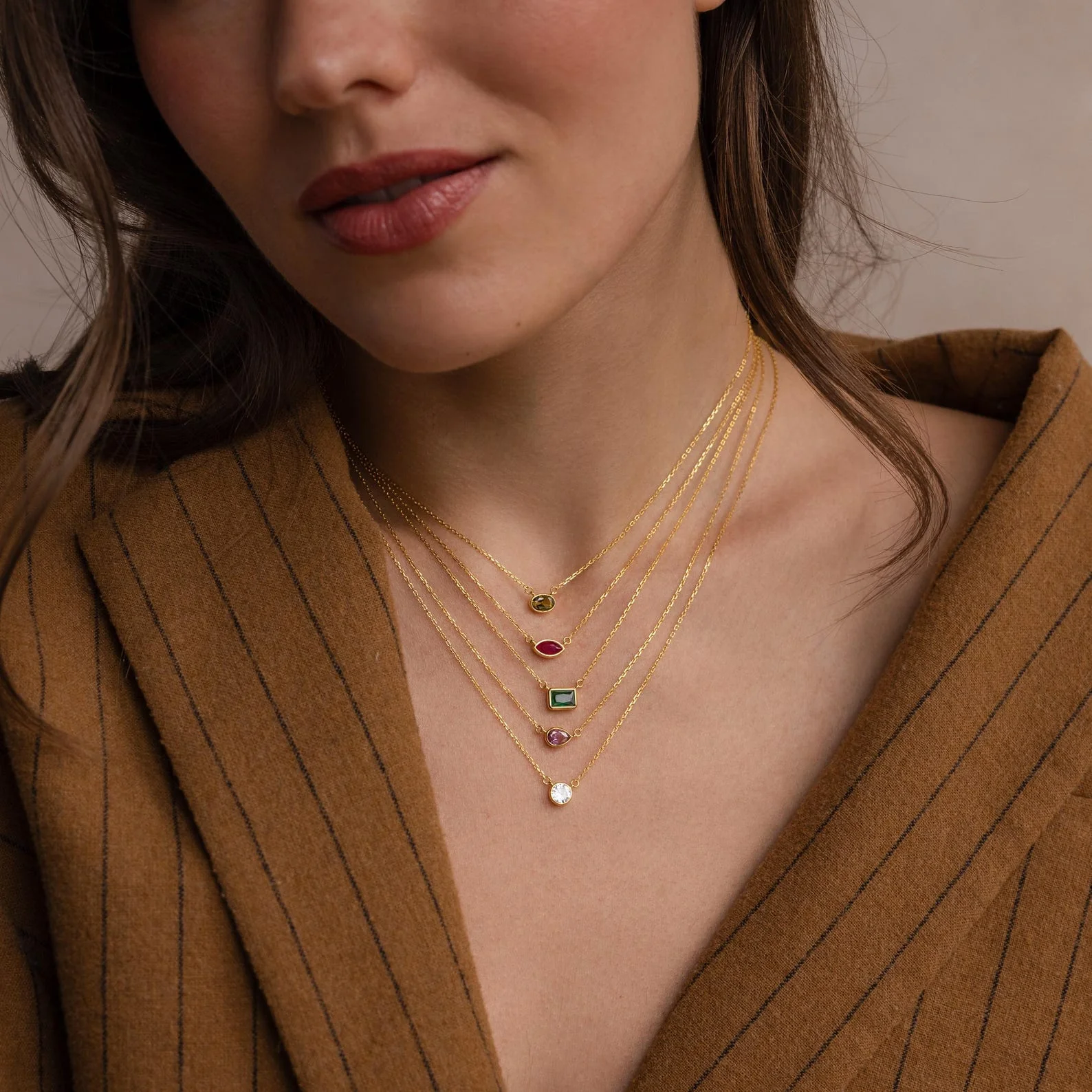 Custom Cut Birthstone Necklace - Image 7