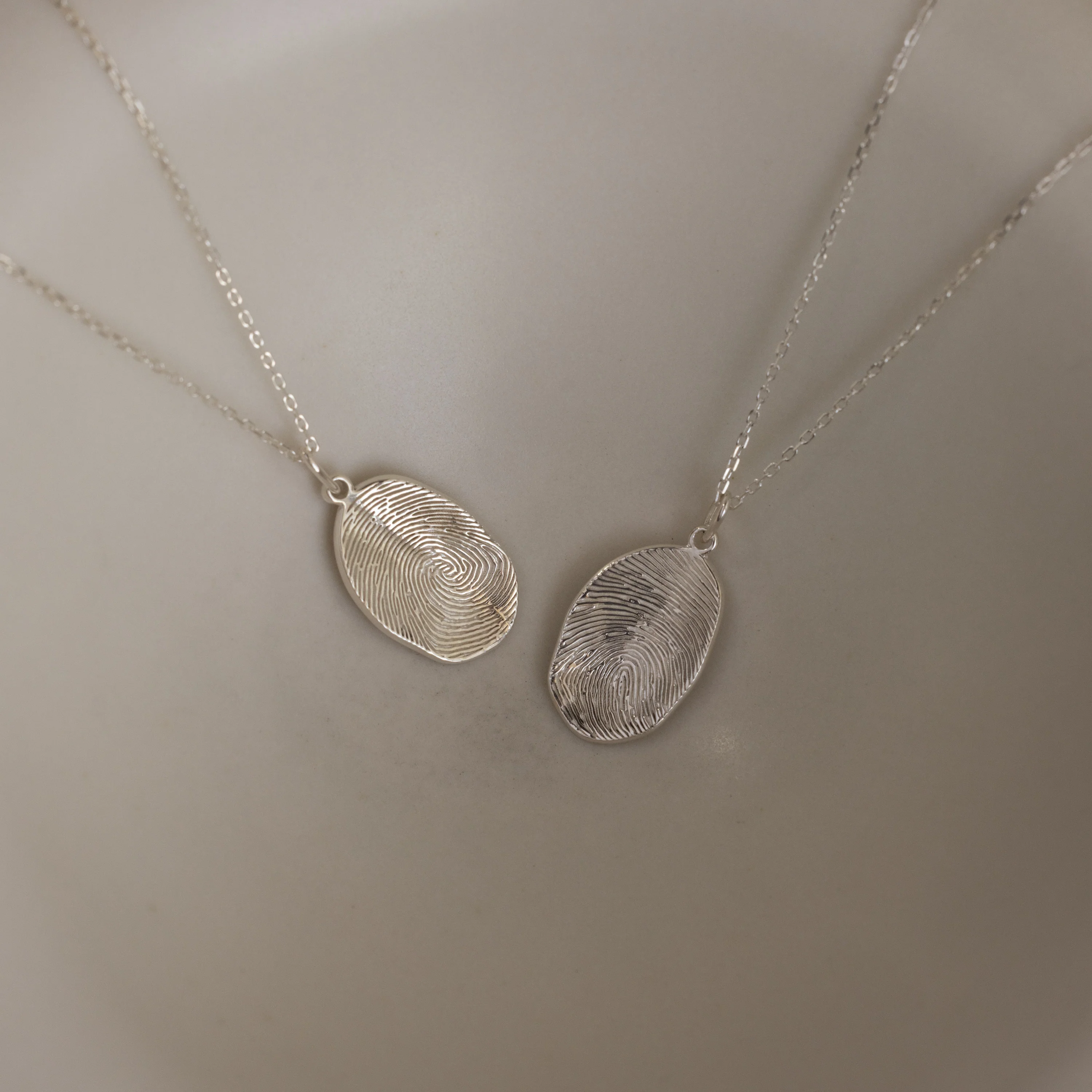 Custom Fingerprint Necklace in Silver - Image 4