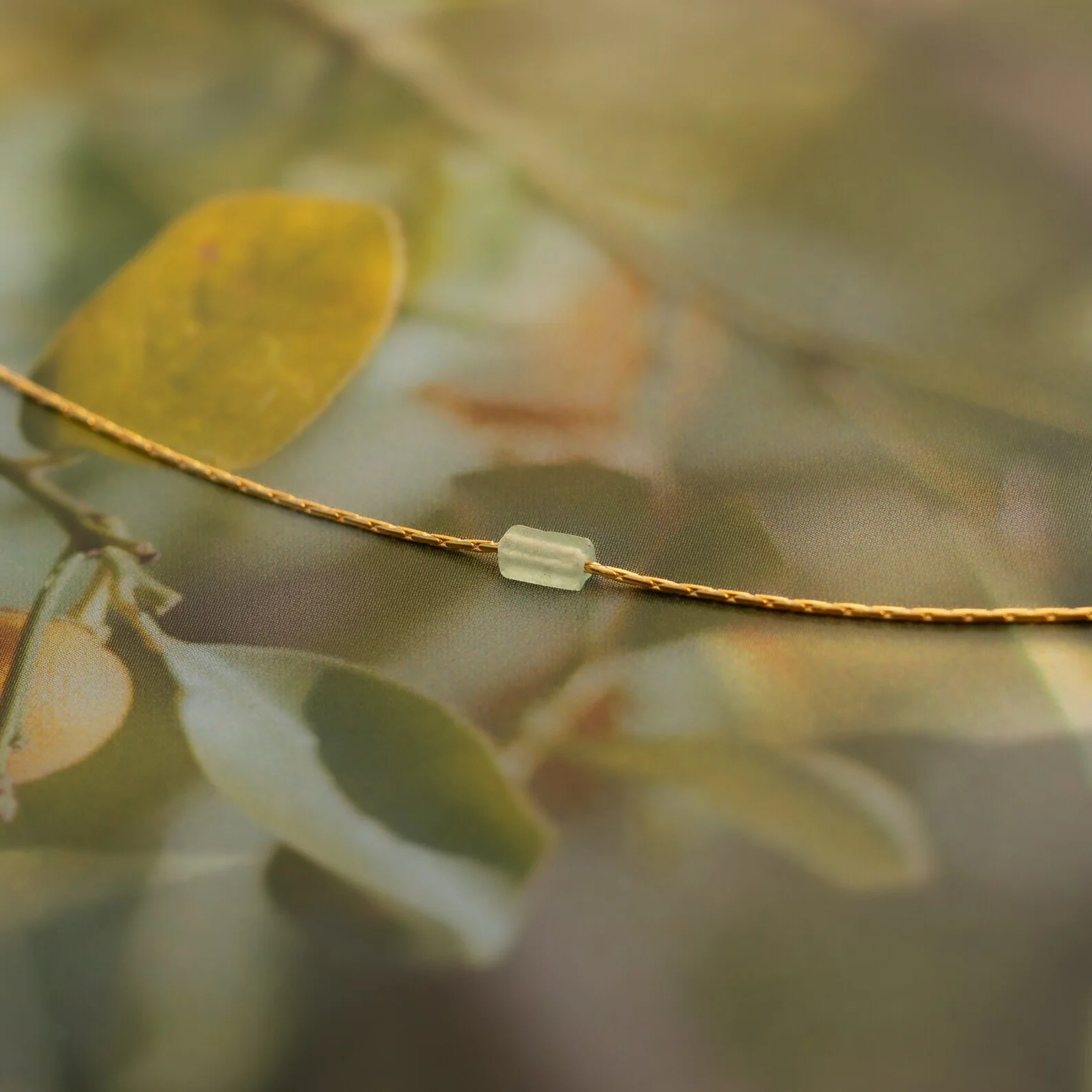 Dainty Aventurine Bar Necklace - Image 8