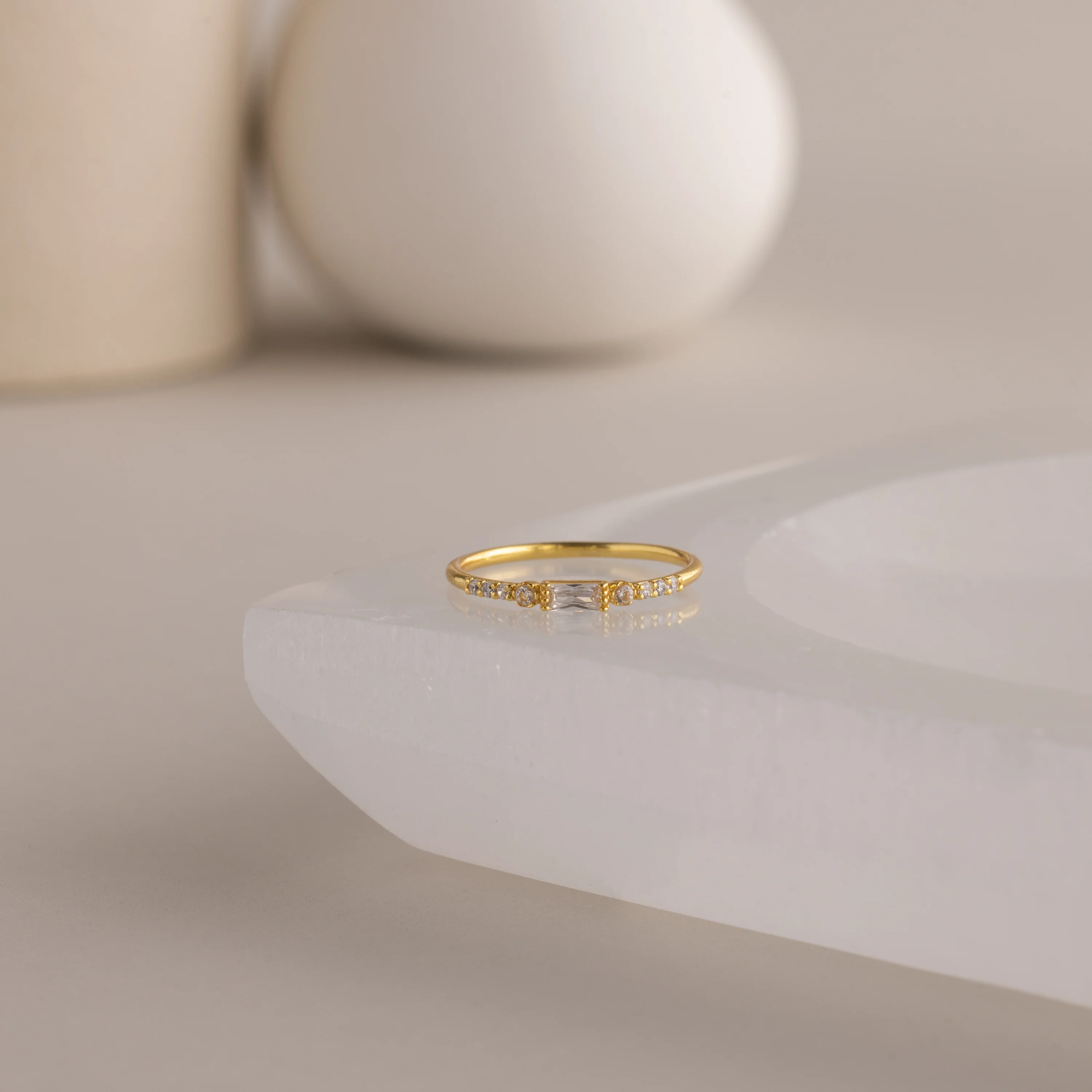 Dainty Baguette Diamond Ring