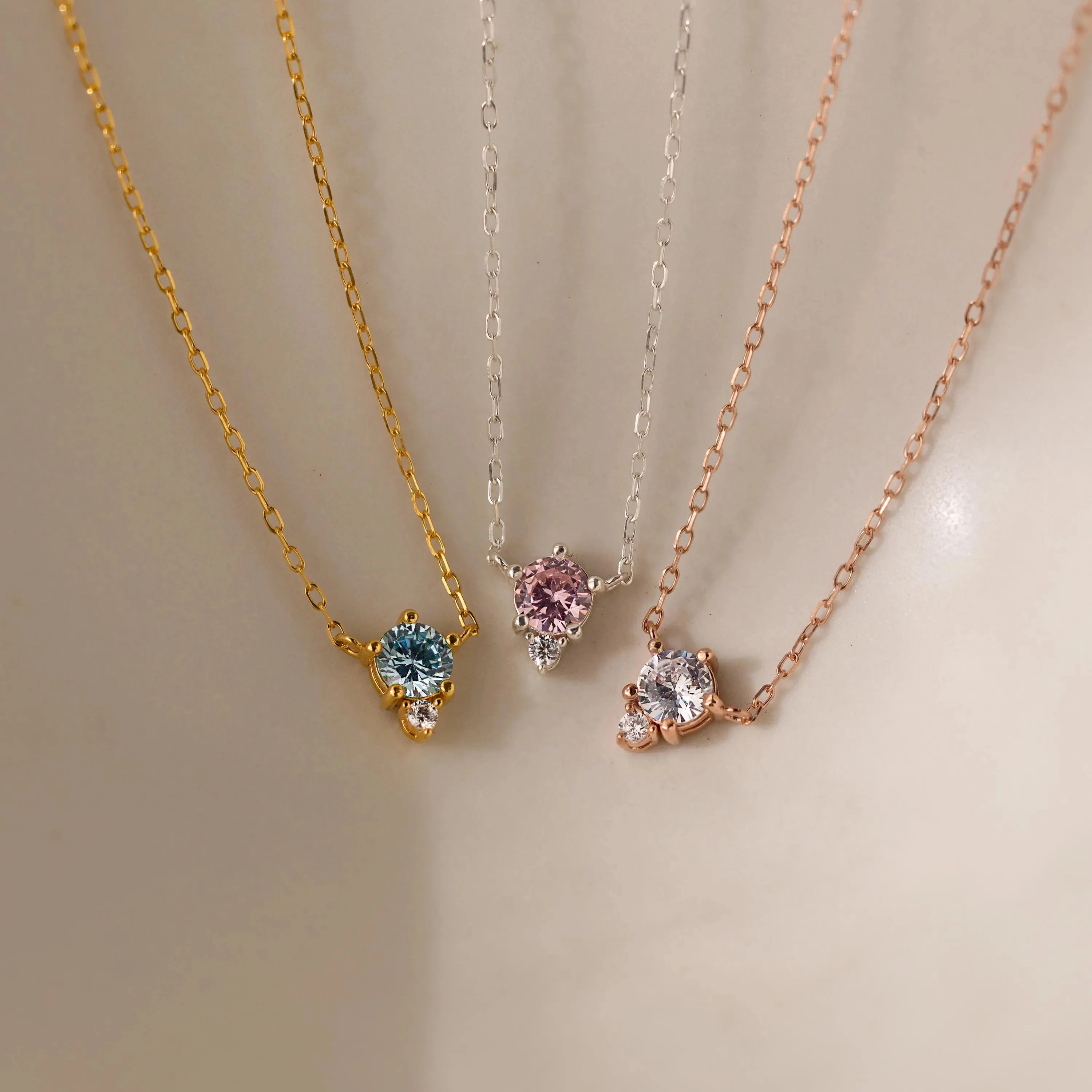 Dainty Birthstone Drop Necklace - Image 7
