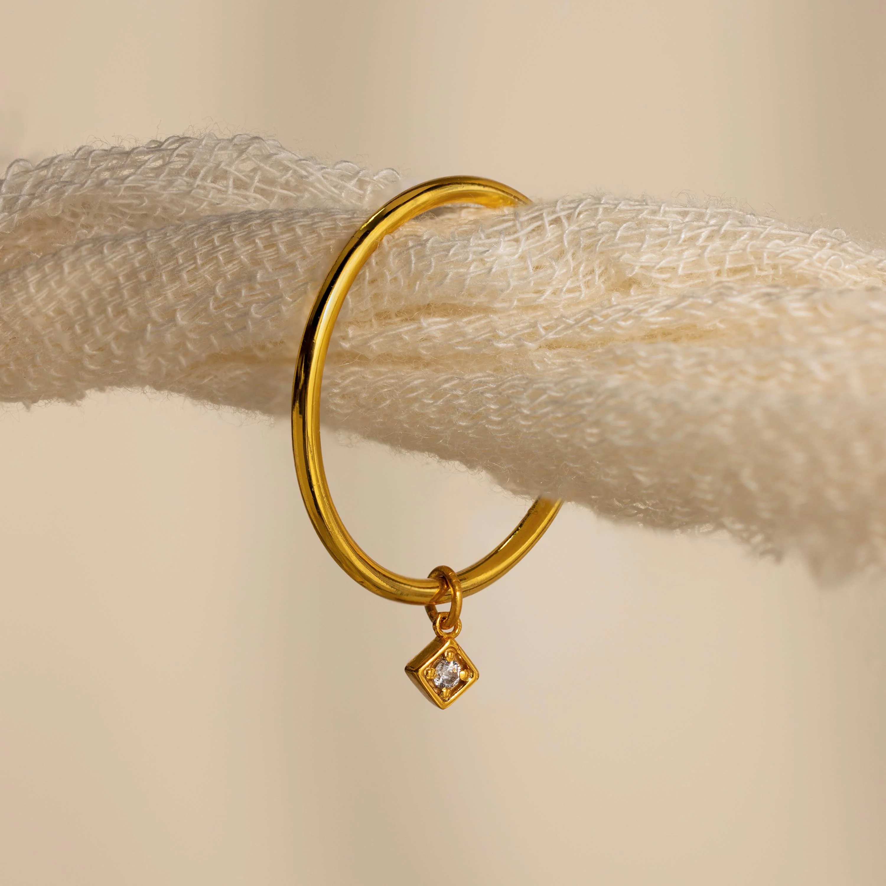 Dainty Birthstone Drop Ring - Image 5