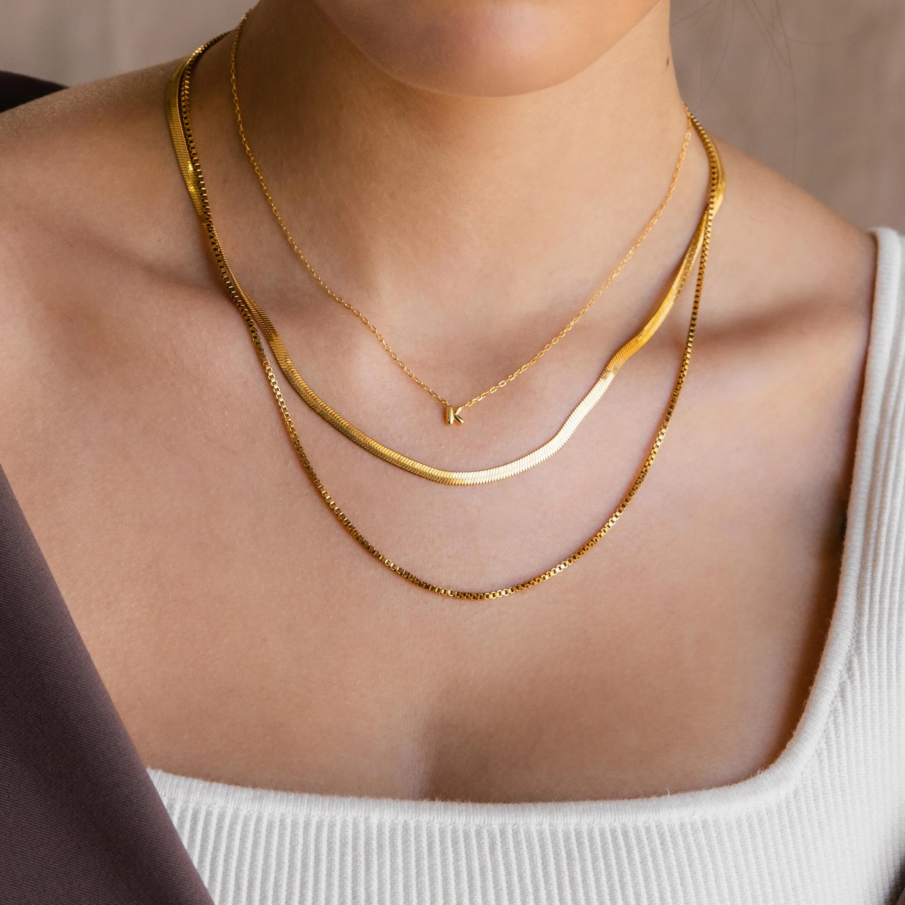 Dainty Bubble Initial Necklace - Image 6