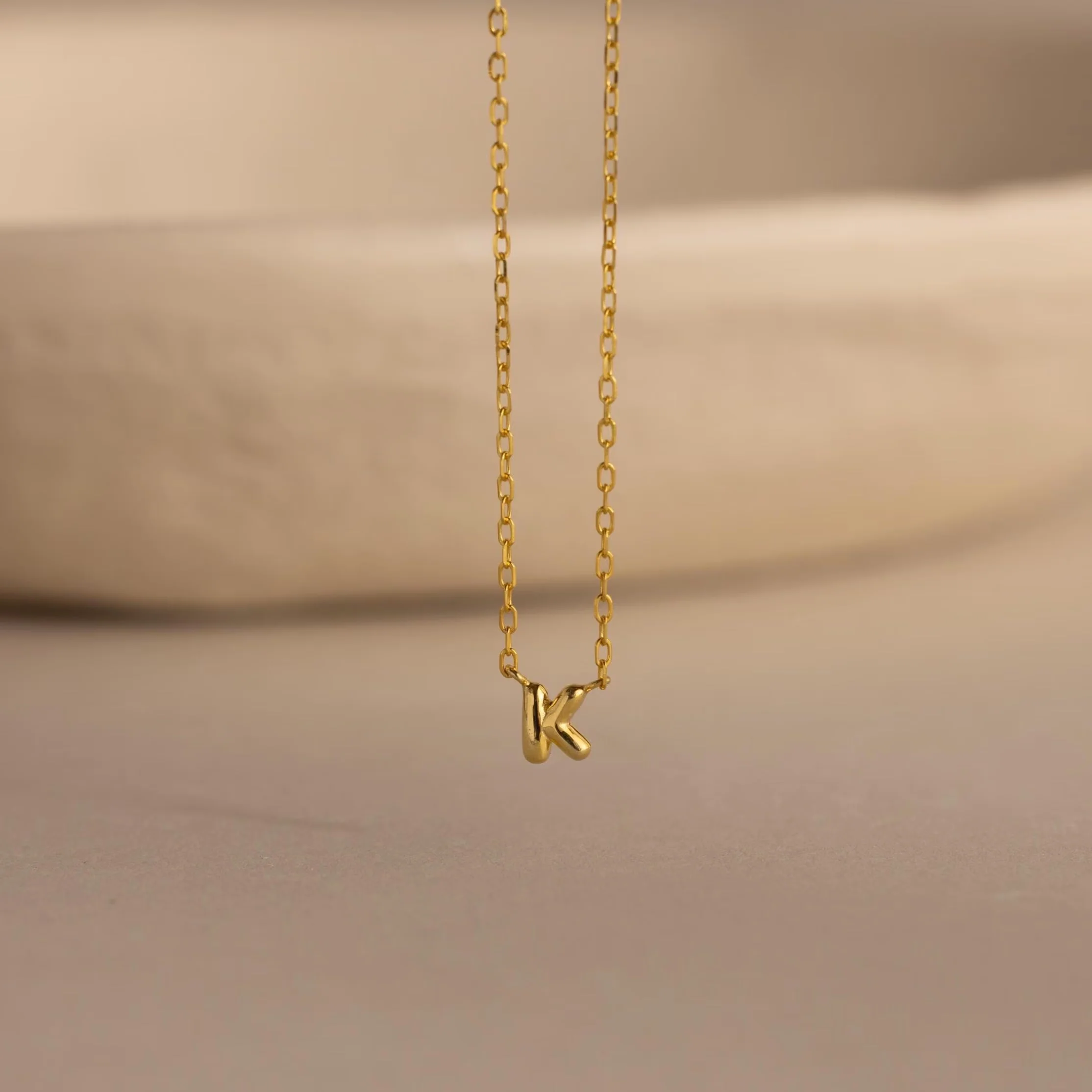 Dainty Bubble Initial Necklace - Image 7