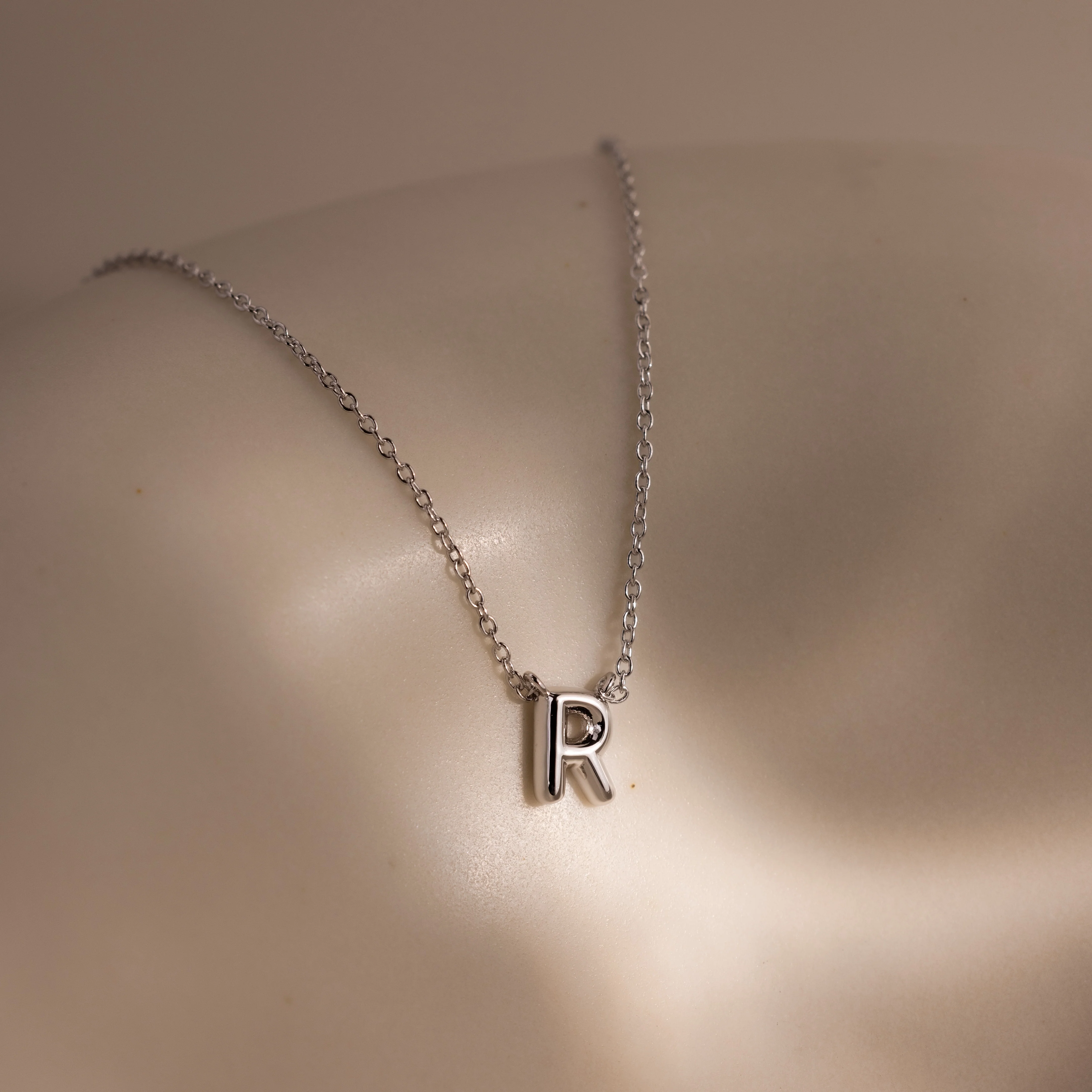 Dainty Bubble Letter Necklace in Silver - Image 20