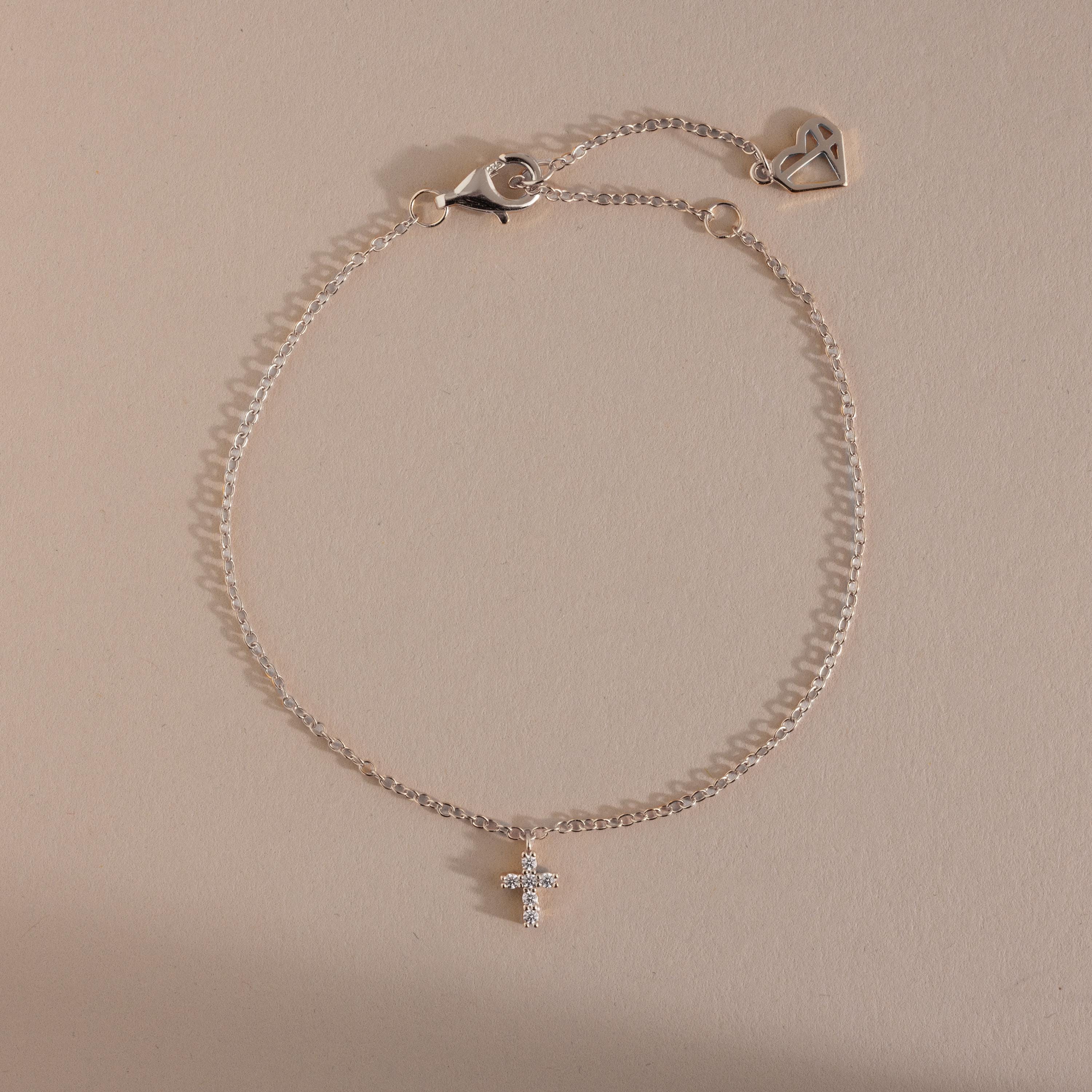 Dainty Cross Charm Bracelet - Image 5