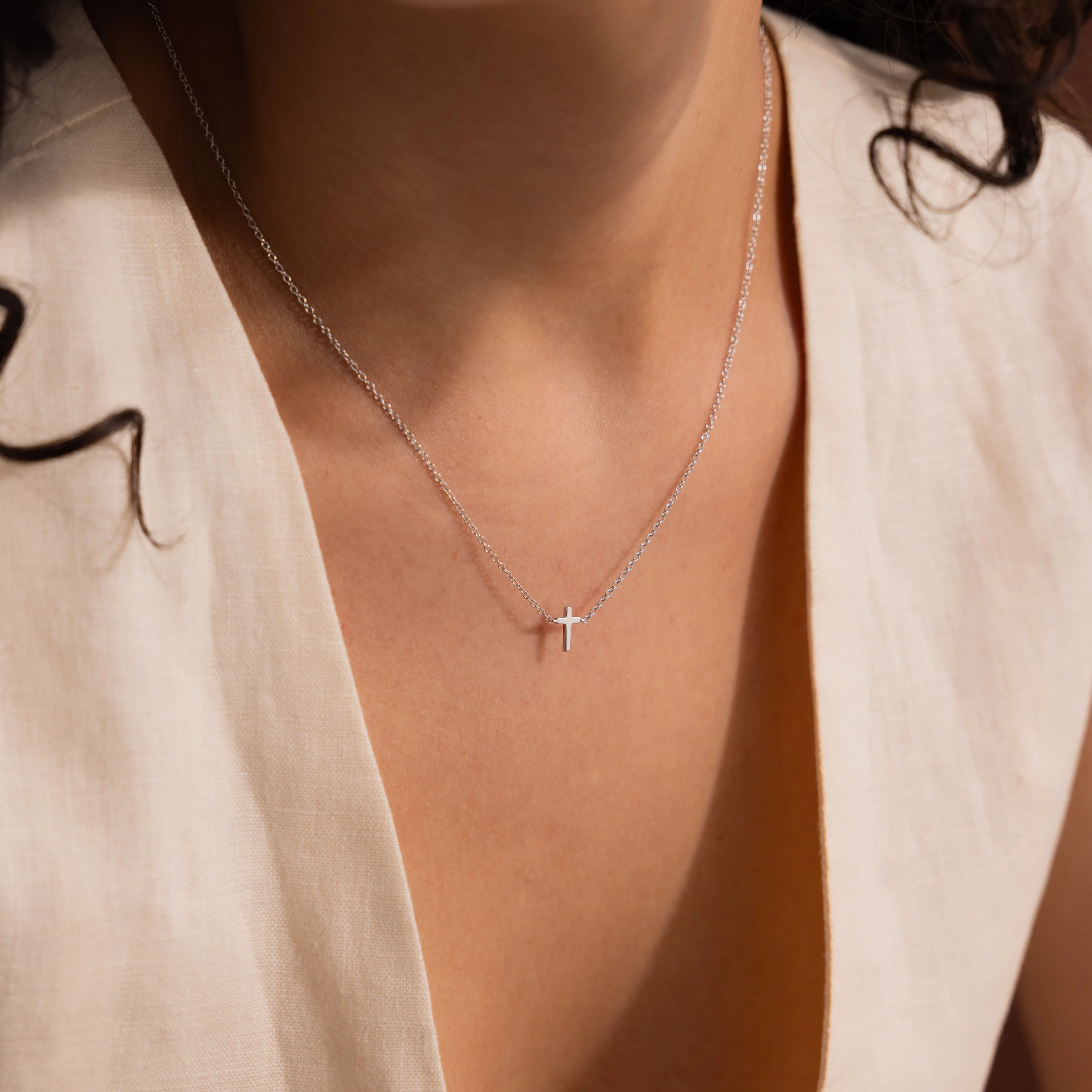 Dainty Cross Necklace - Image 3