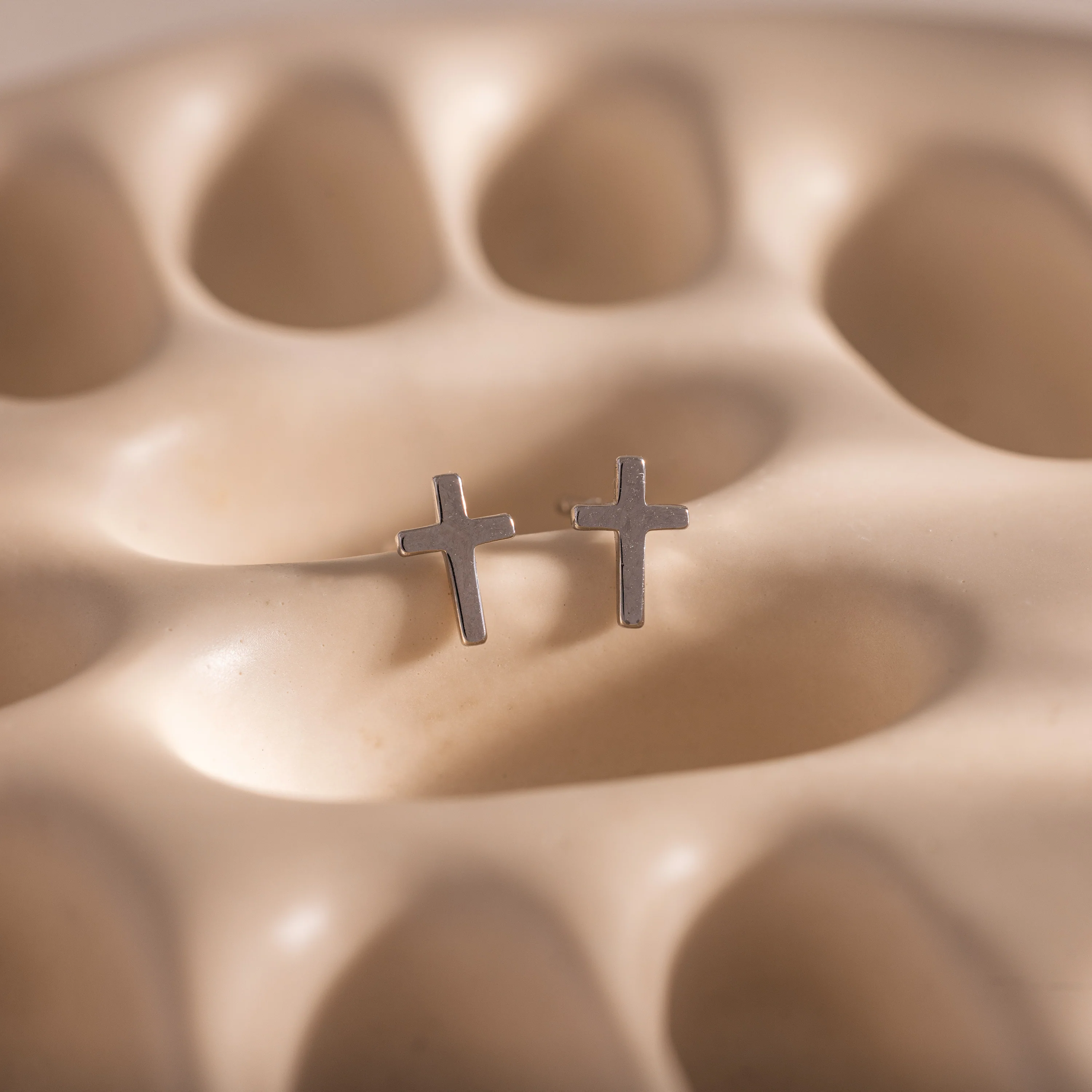Dainty Cross Studs - Image 4