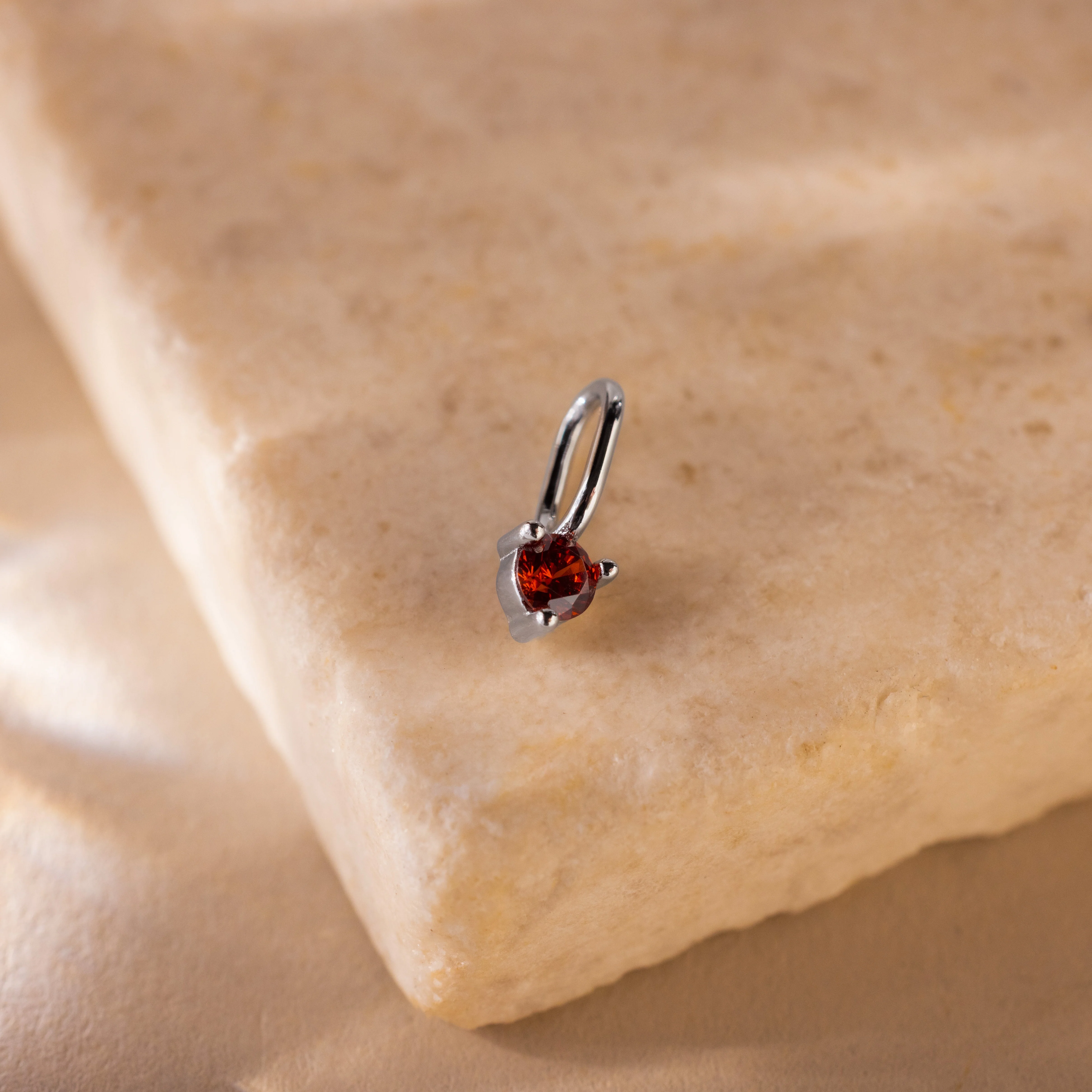 Dainty Garnet Charm