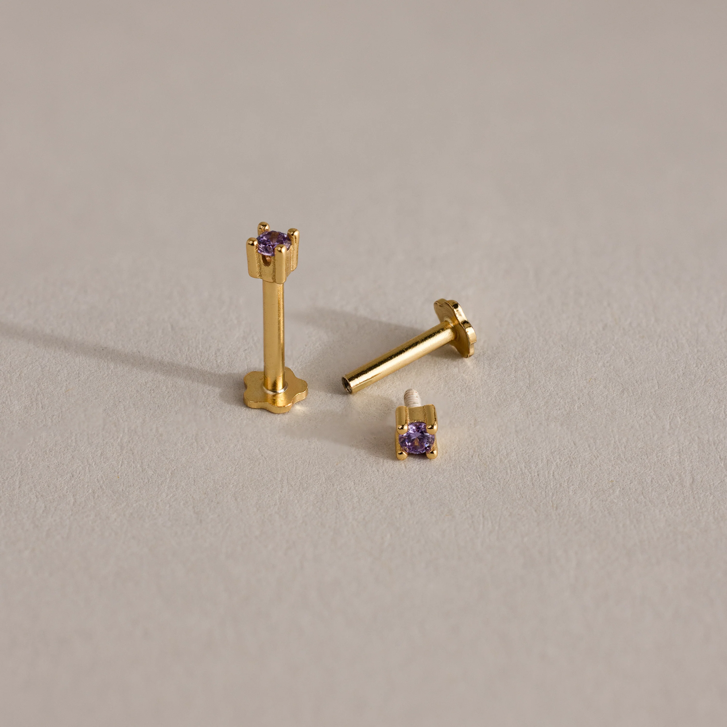 Dainty Topaz Flatback Studs - Image 3