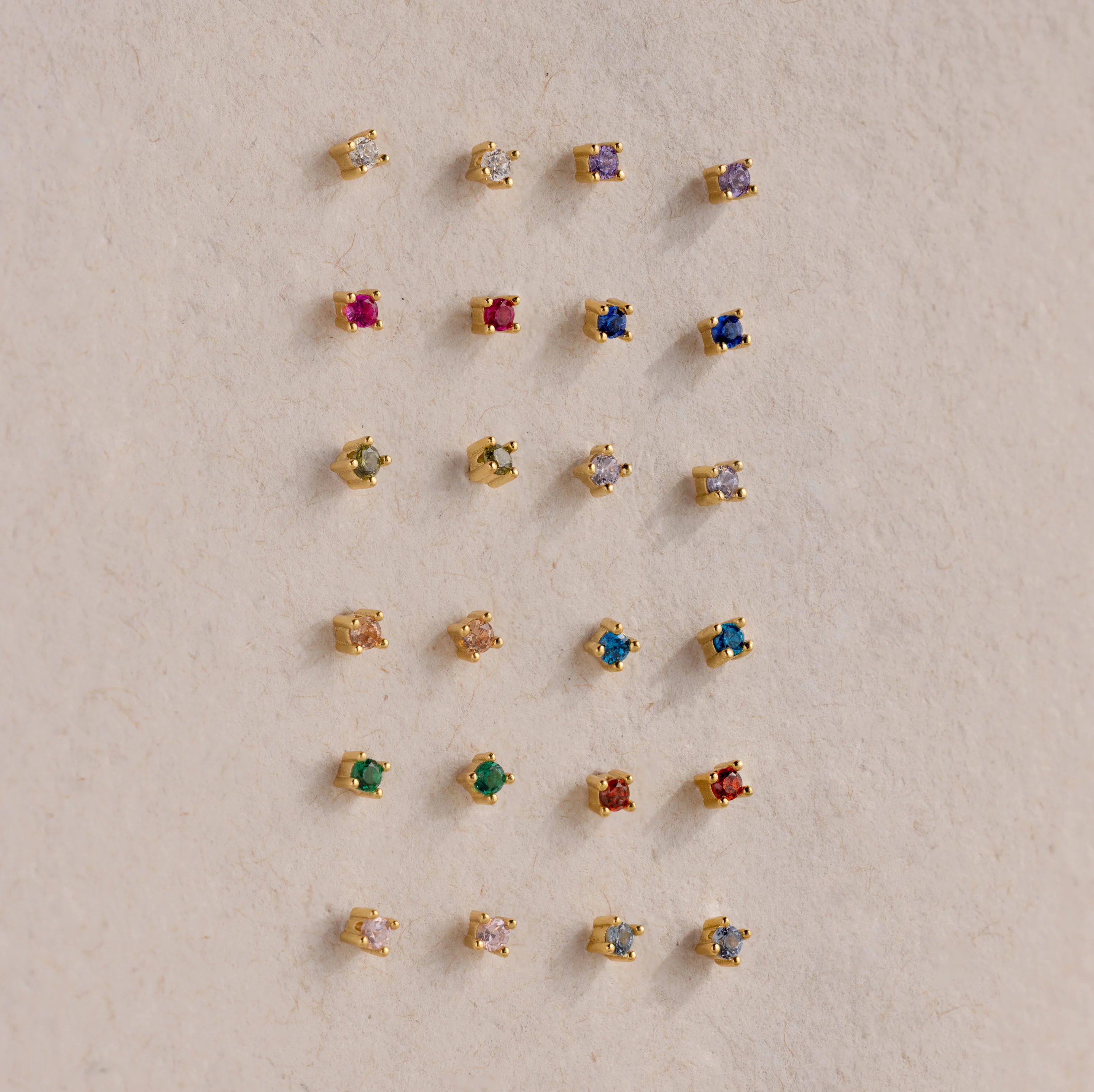 Dainty Diamond Flatback Studs - Image 5