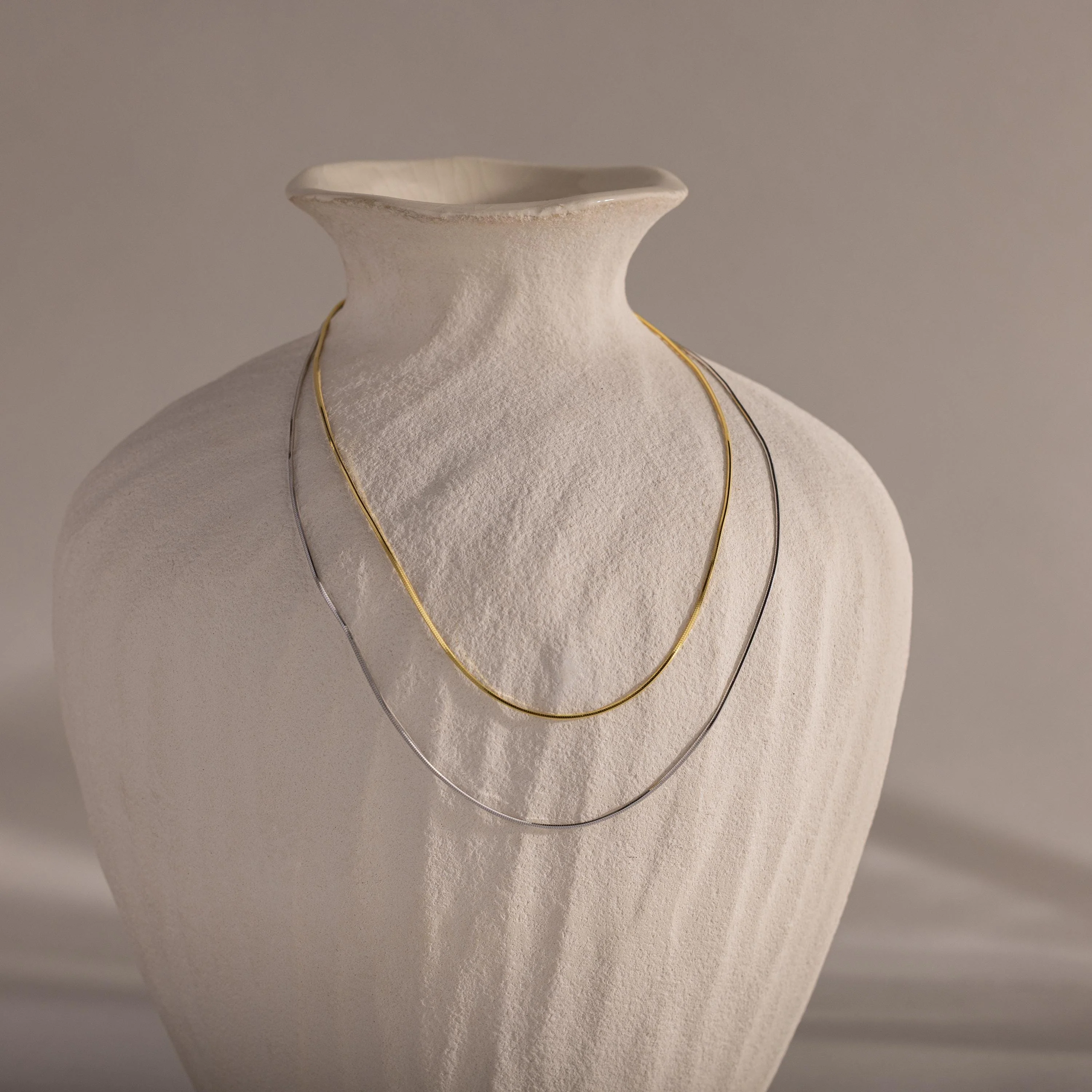 Dainty Herringbone Necklace - Image 6