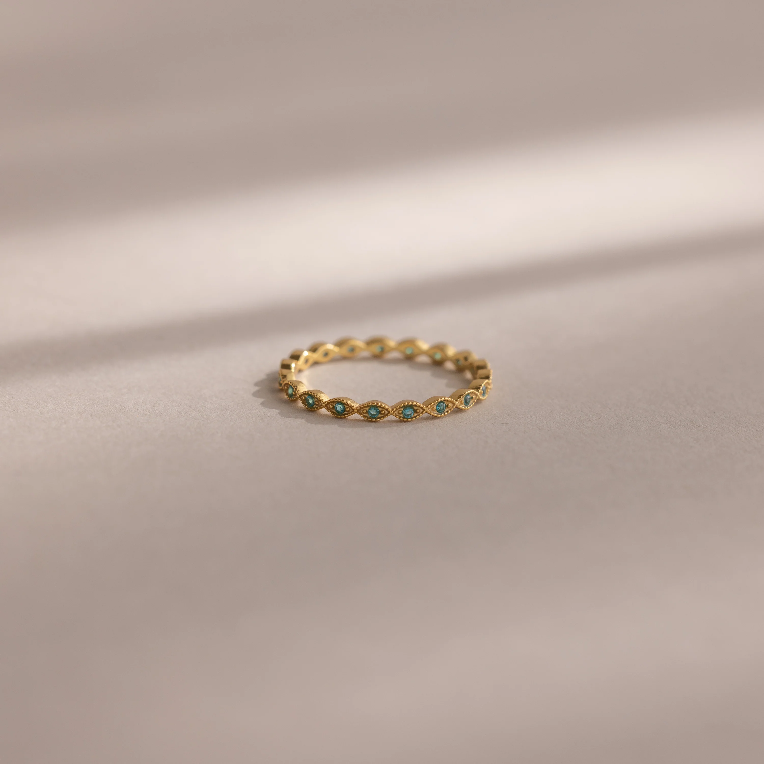 Dainty Marquise Blue Zircon Ring