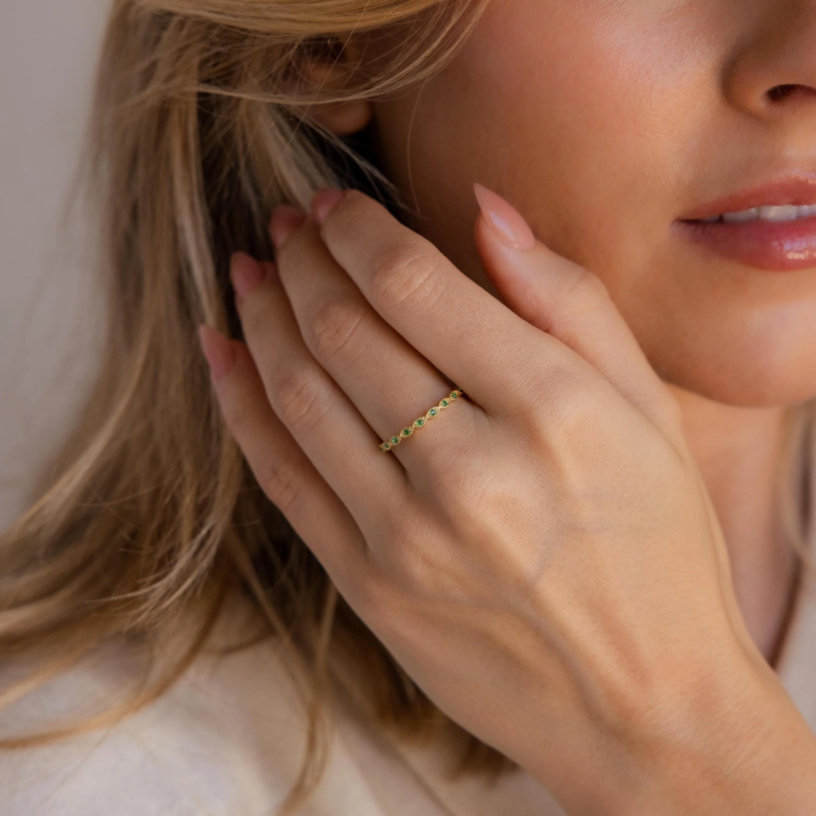 Dainty Marquise Ruby Ring - Image 2