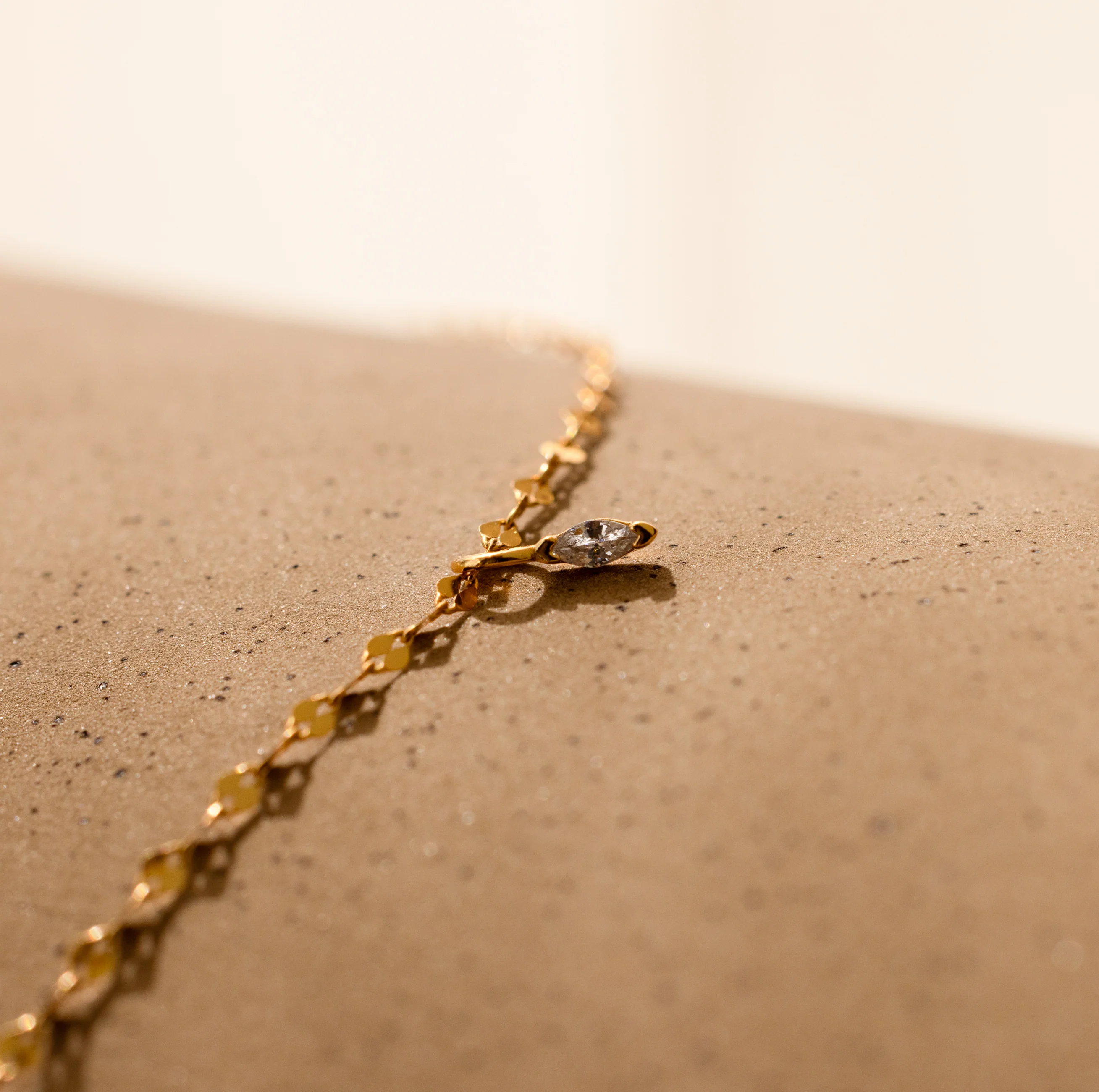 Dainty Marquise Pendant Necklace in 18K Gold - Image 5