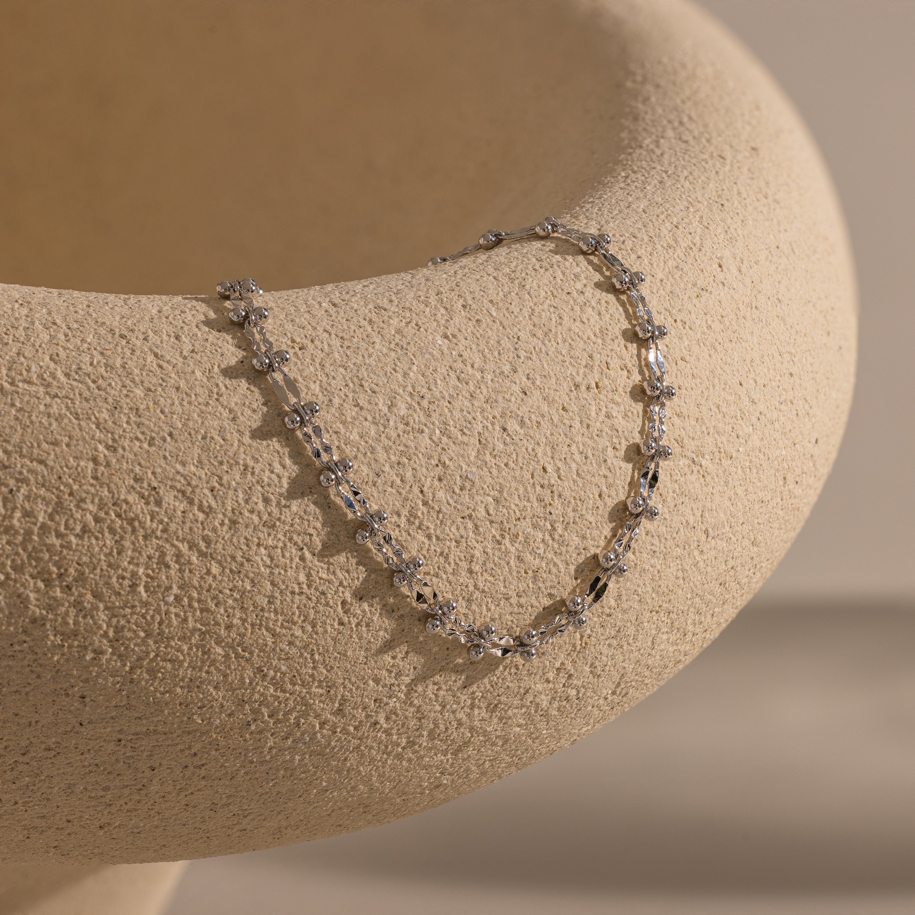 Dainty Mirror Chain Bracelet in Silver - Image 3
