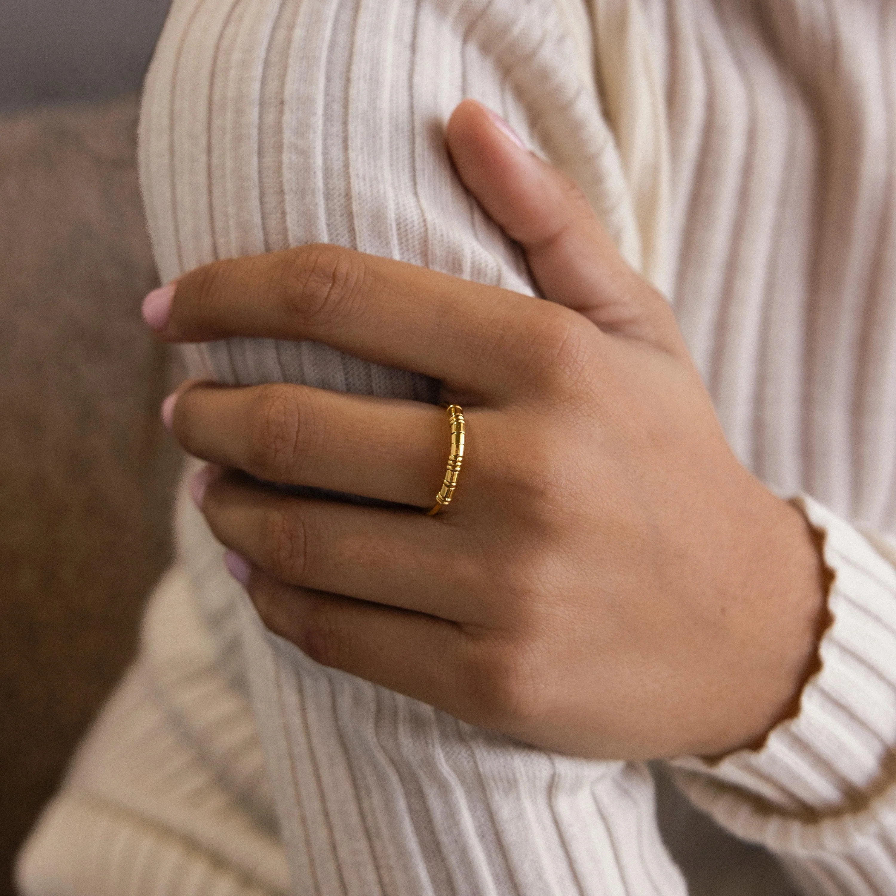 Dainty Morse Code Ring - Image 3