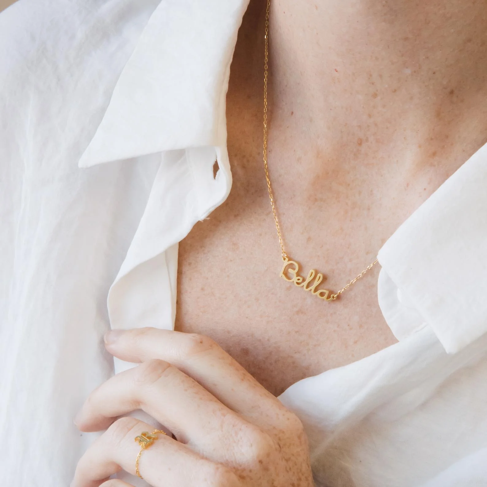 Dainty Name Necklace - Image 4