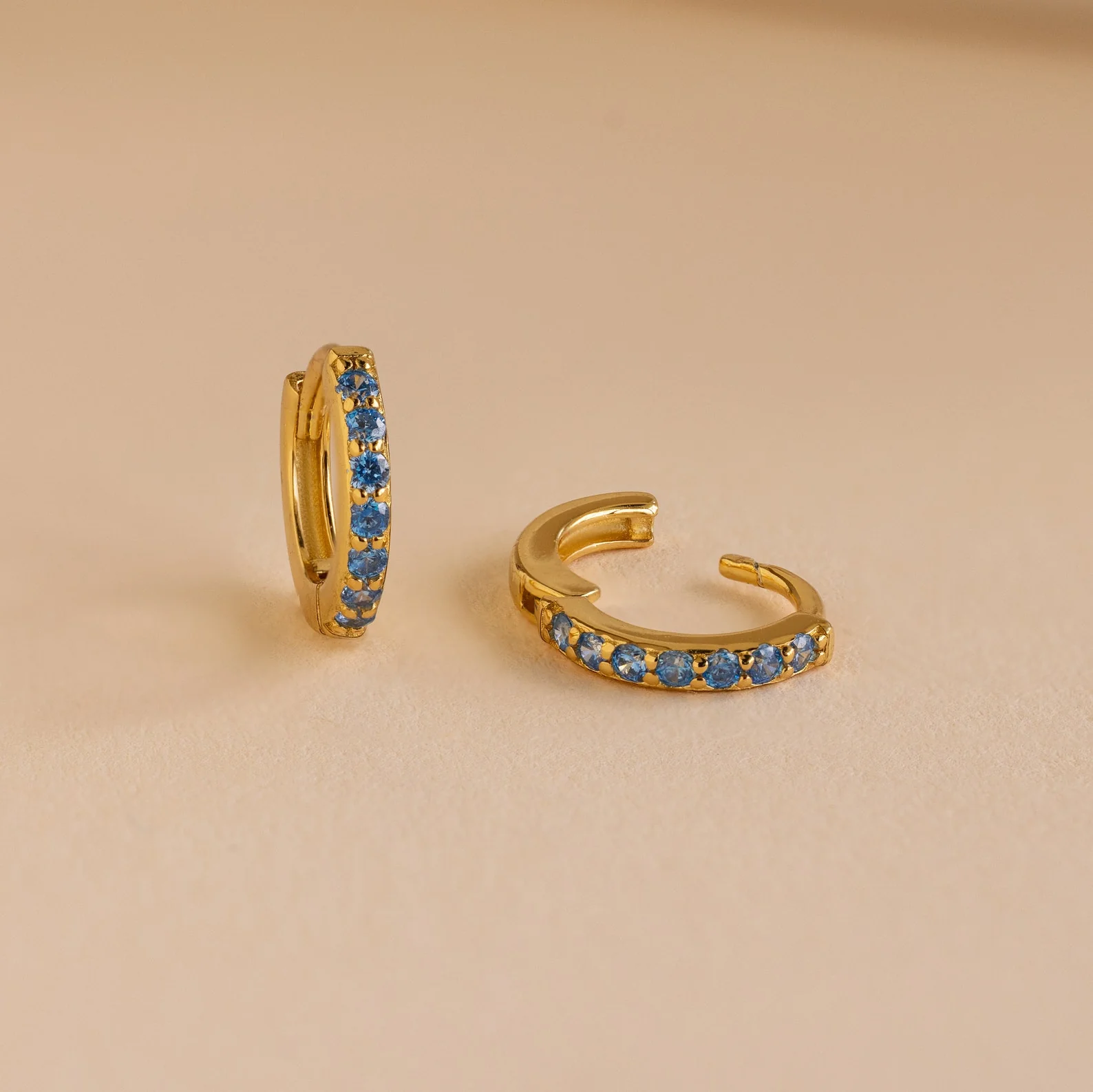 Dainty Pave Birthstone Huggies - Image 5