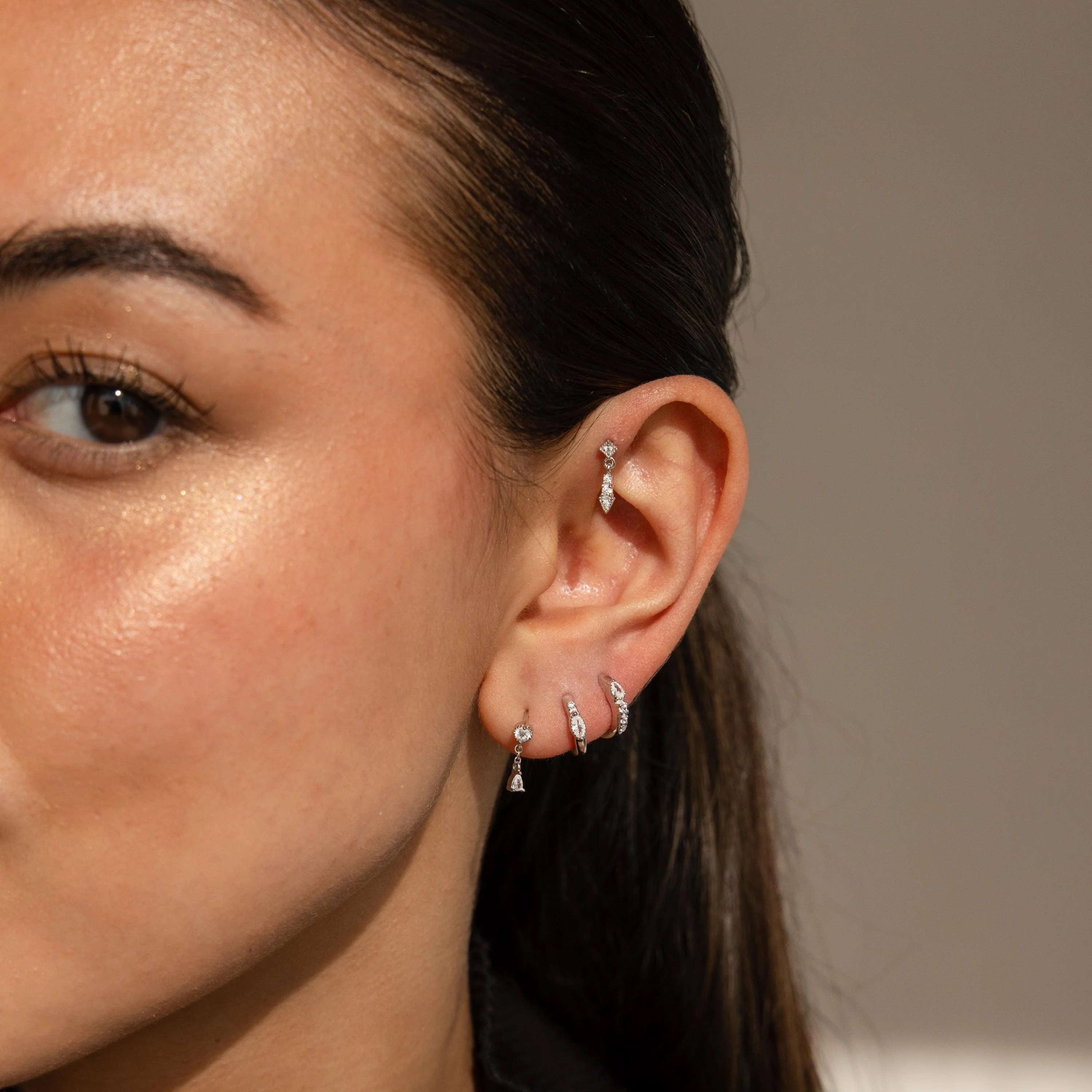 Dainty Pave Earrings Set - Image 4