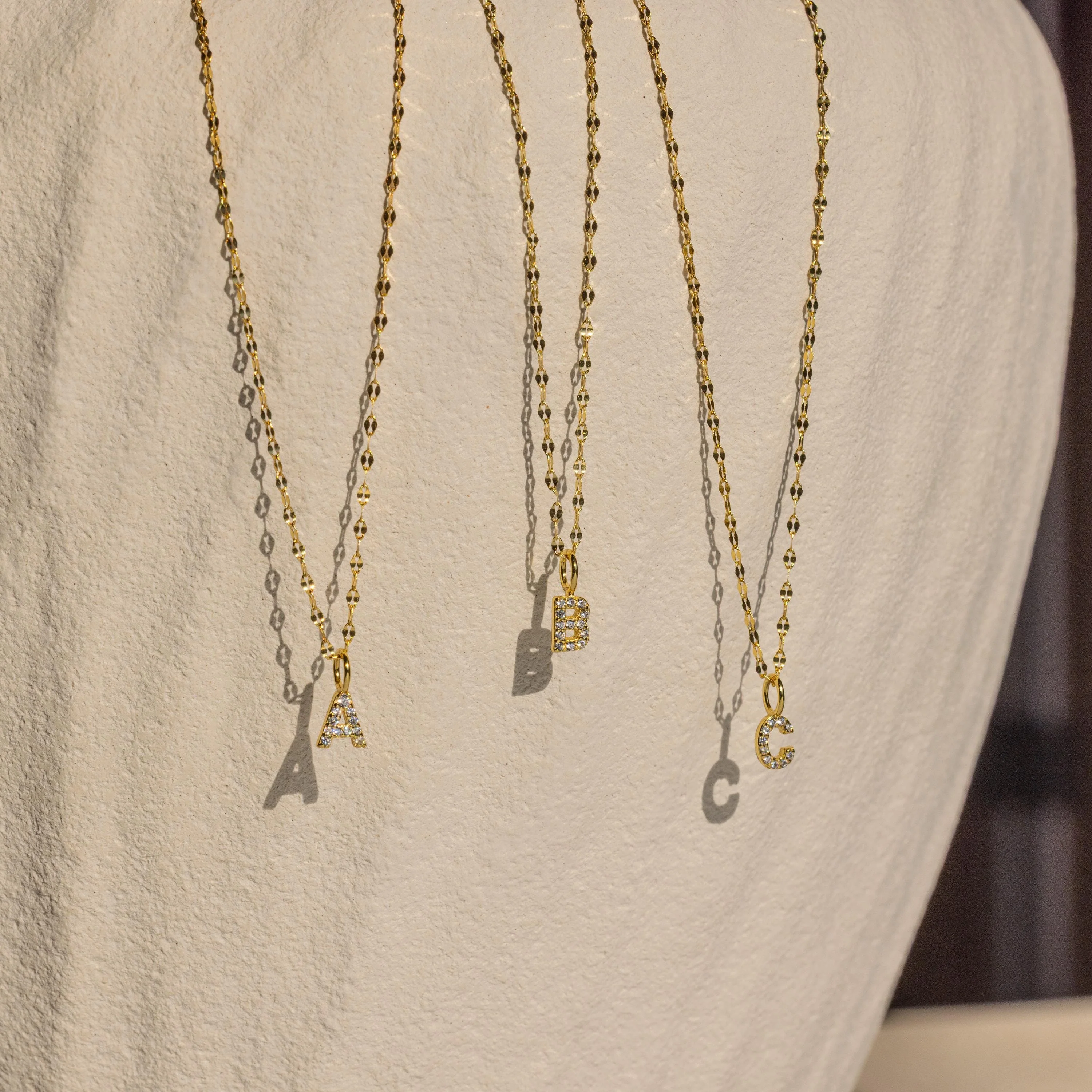 Dainty Pave Letter Necklace - Image 9