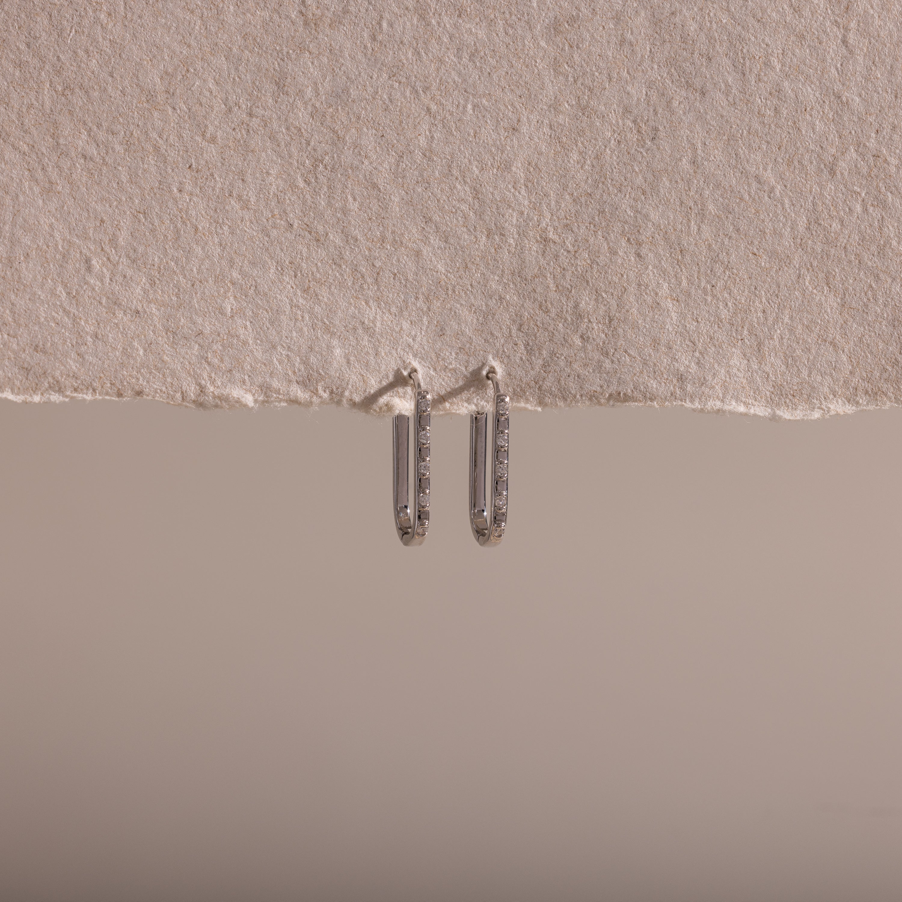 Dainty Pave Link Earrings - Image 2