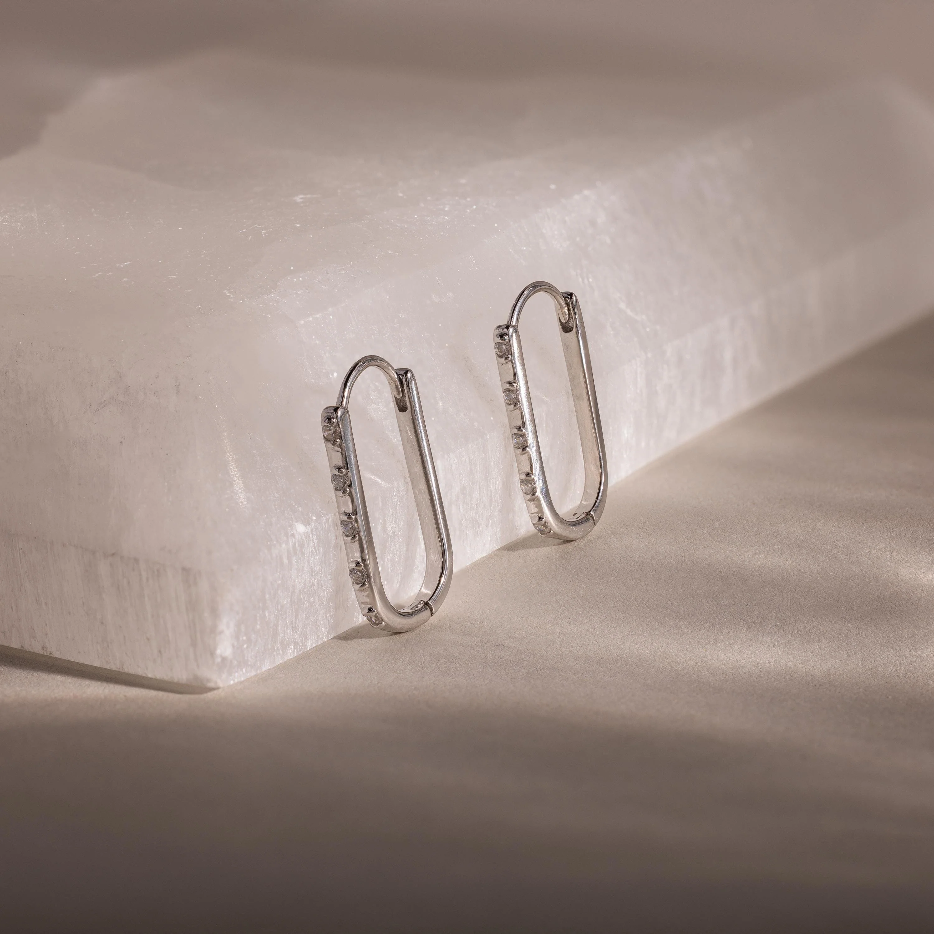 Dainty Pave Link Earrings - Image 6