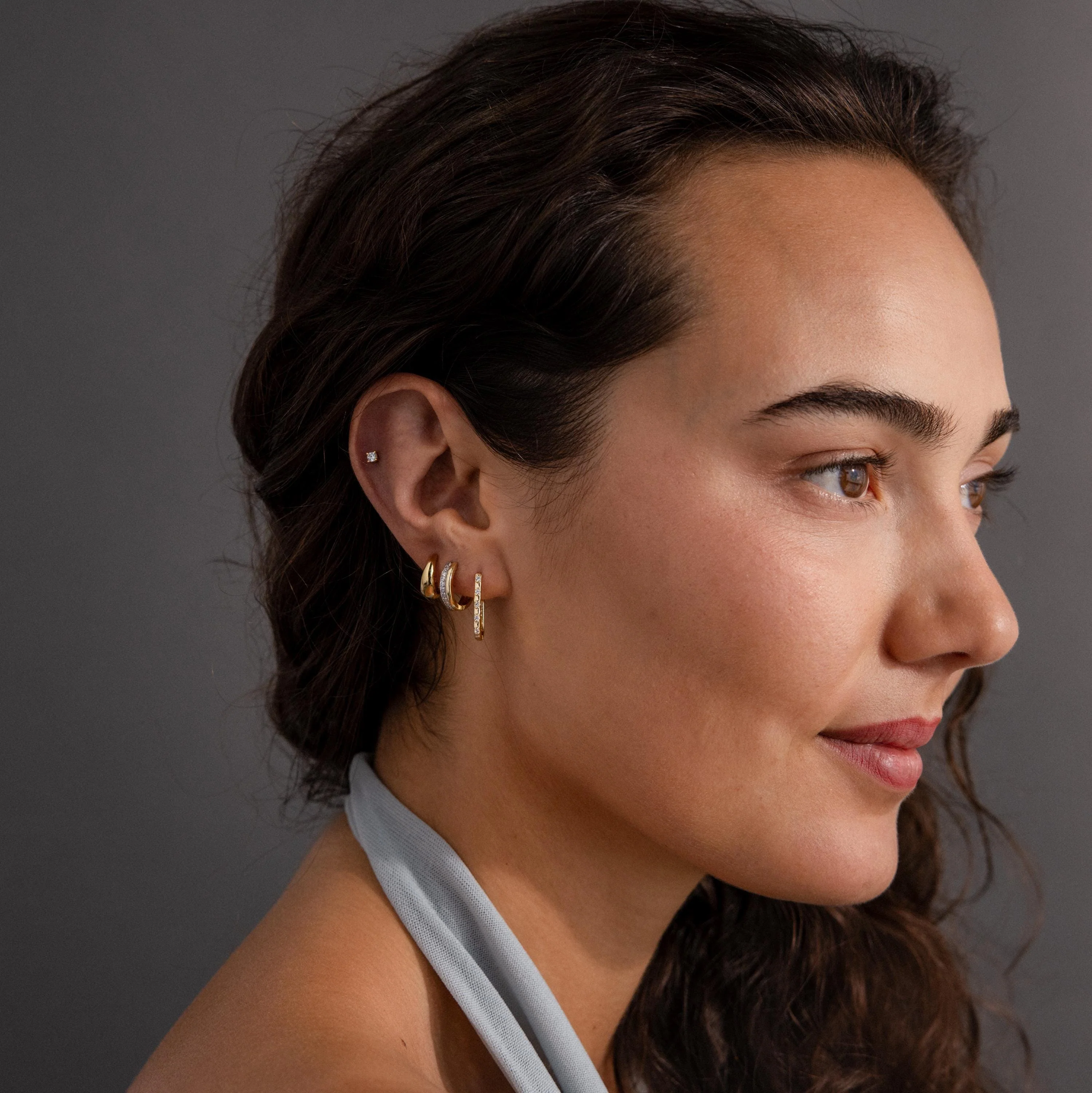 Dainty Pave Link Earrings - Image 7
