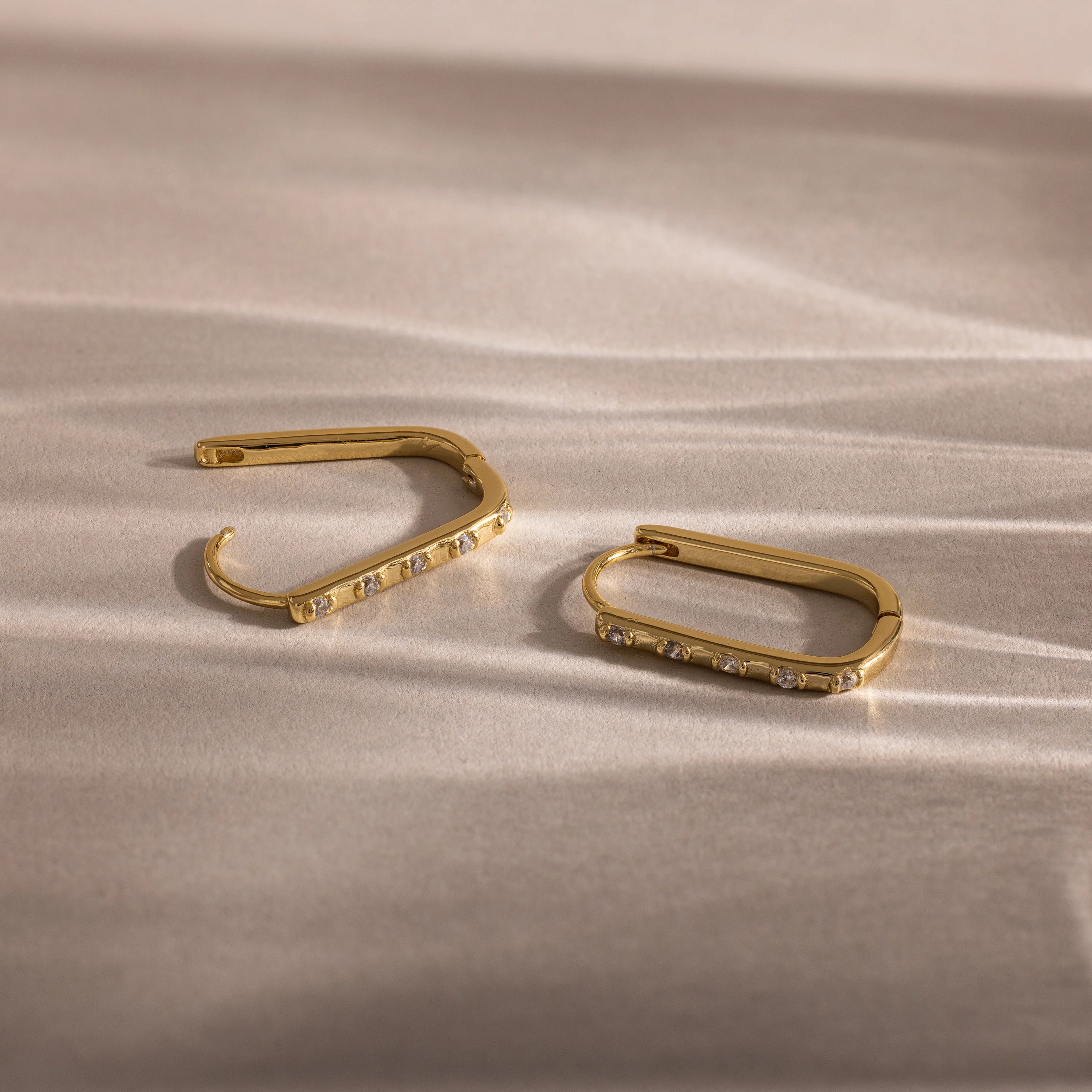 Dainty Pave Link Earrings - Image 8