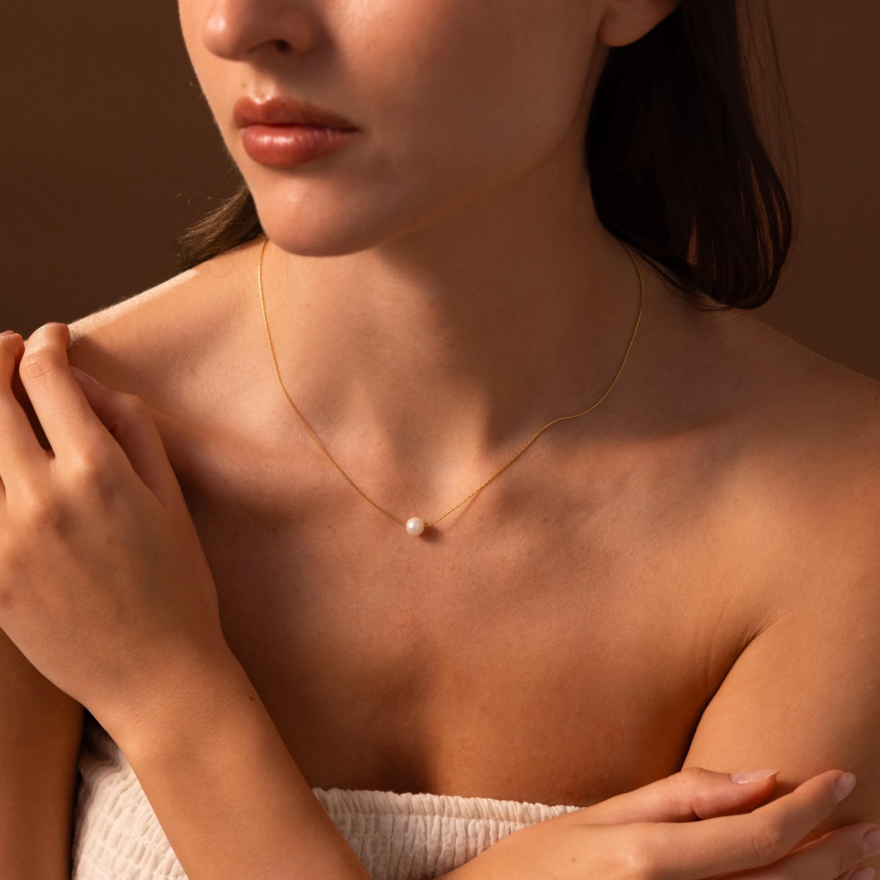 Dainty Pearl Dot Necklace - Image 8