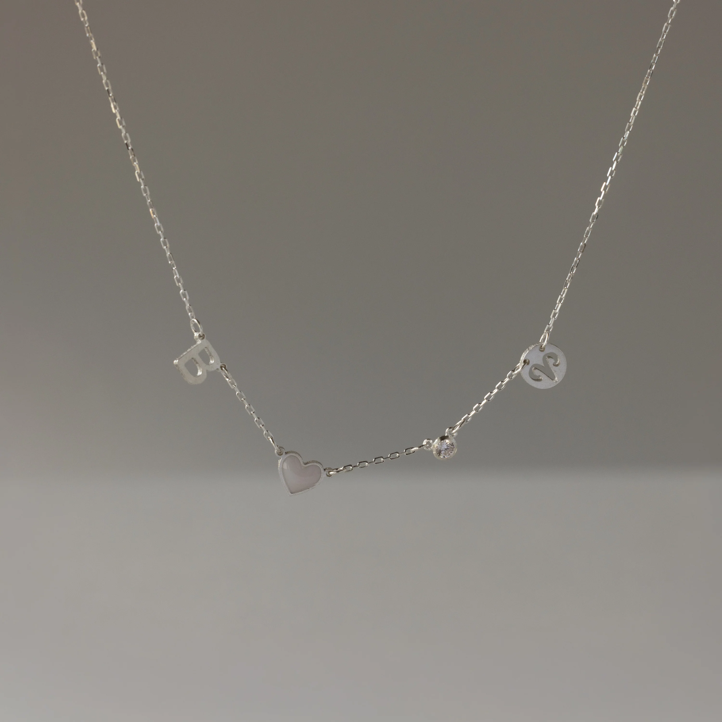 Dainty Space Charm Necklace in Silver - Image 3