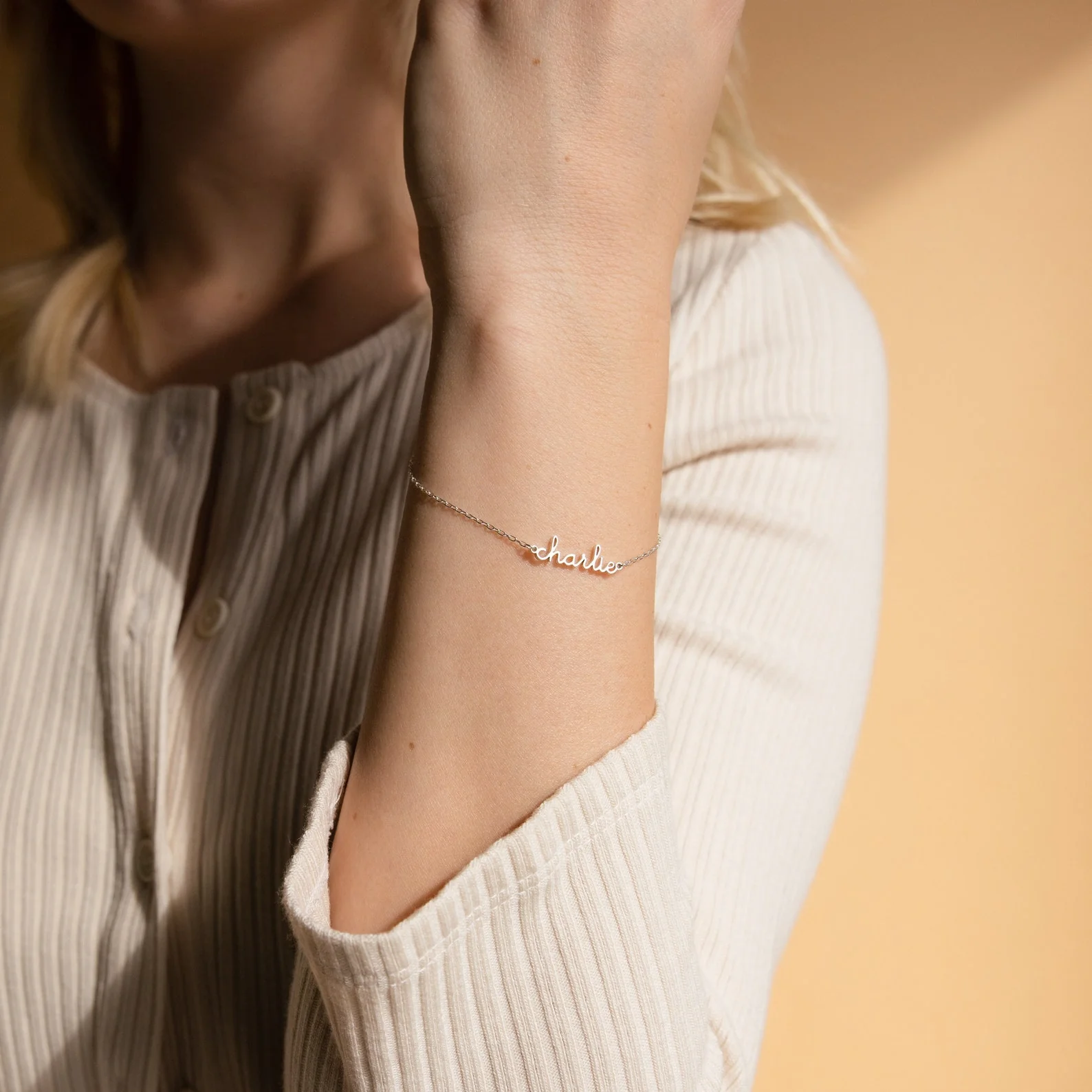 Dainty Tiny Name Bracelet - Image 3