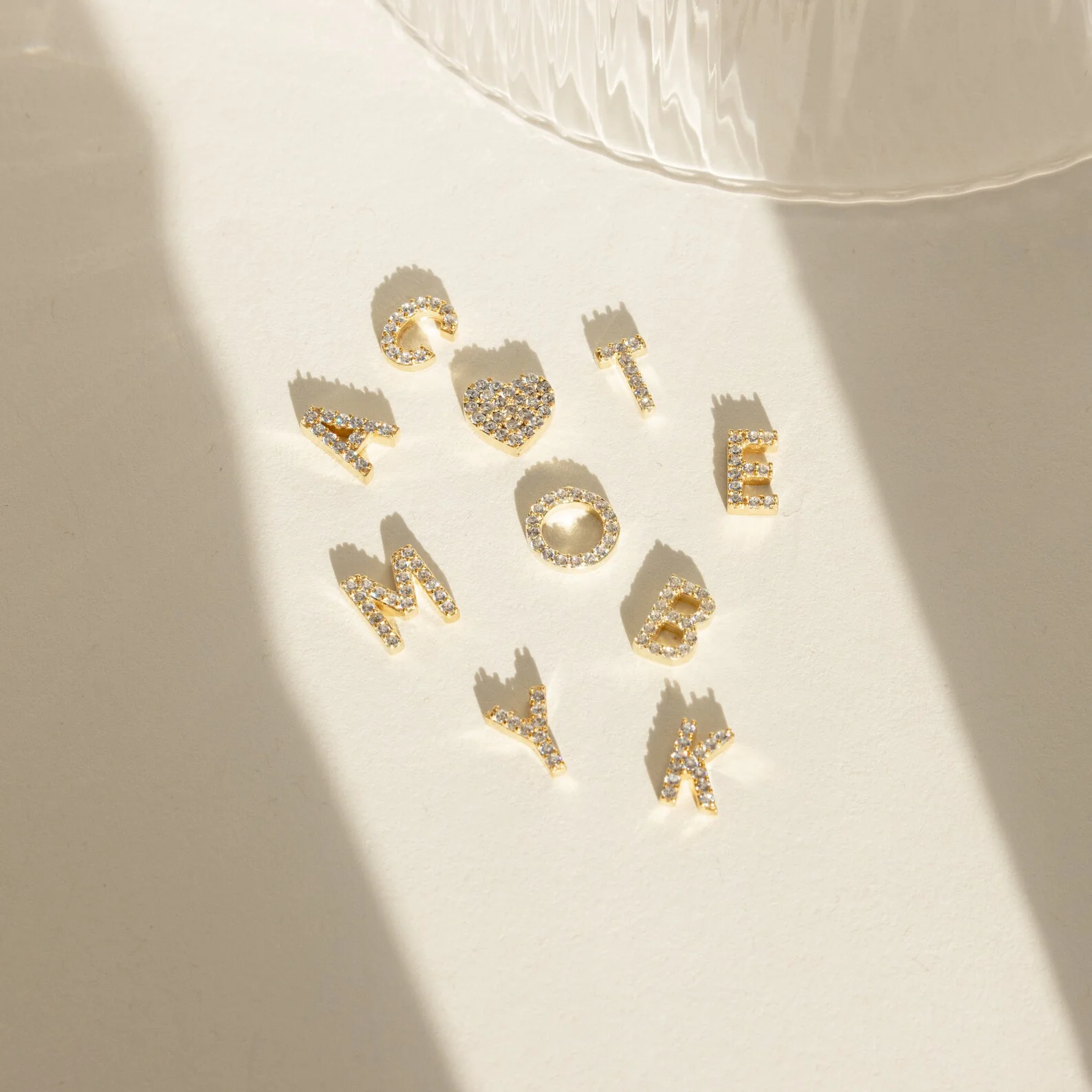 Dangling Pave Initial Necklace - Image 2