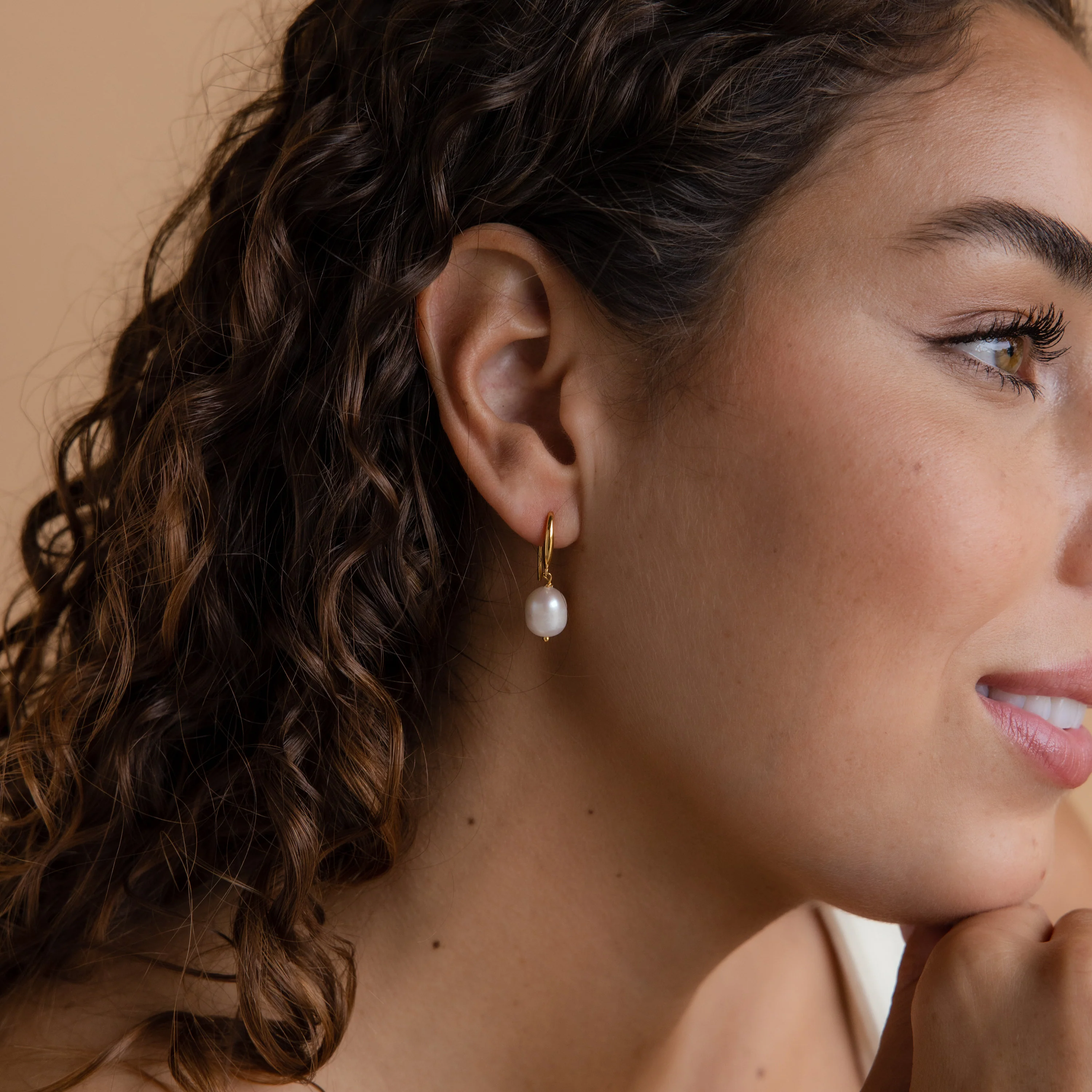 Dangling Pearl Drop Earrings - Image 8