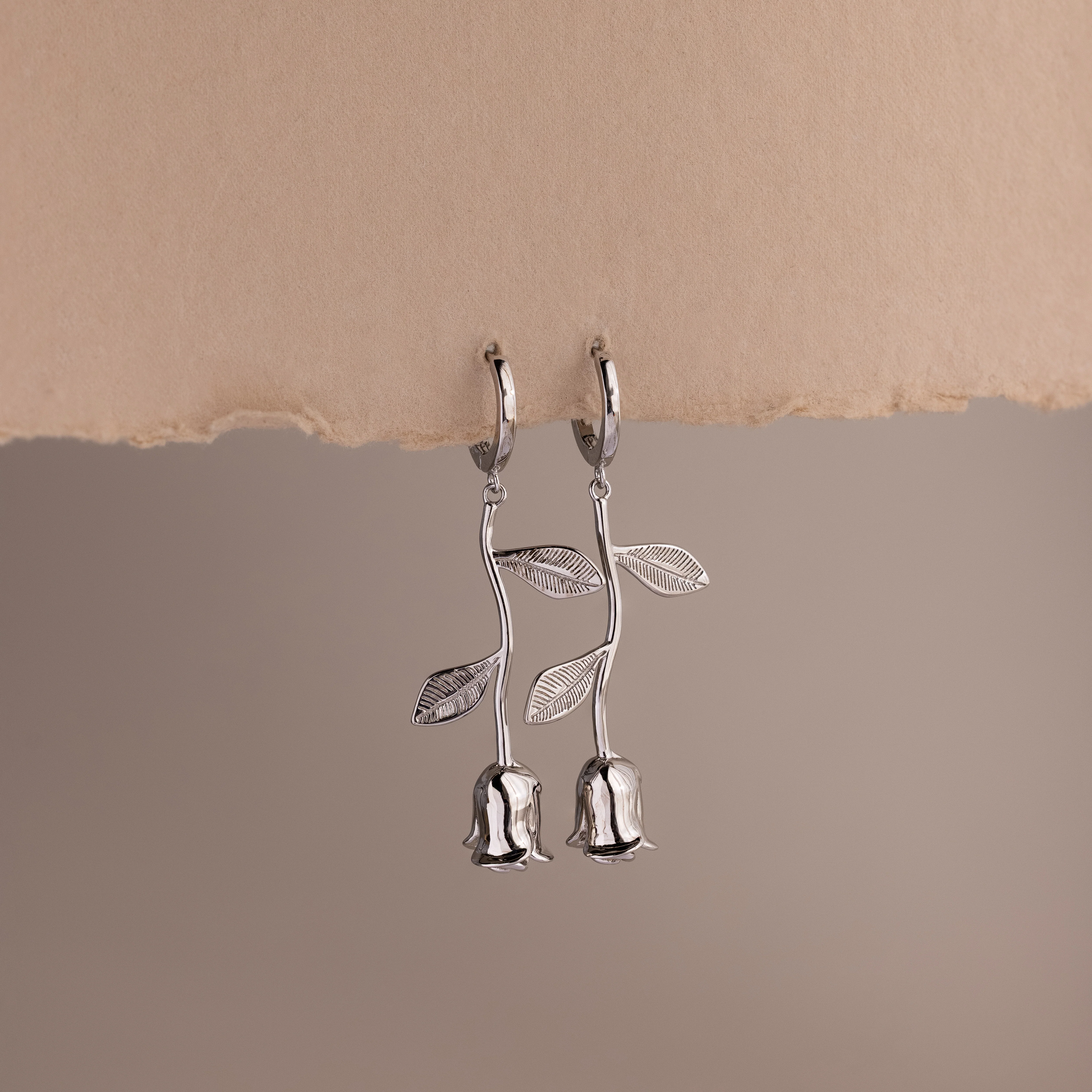Dangling Rose Huggies - Image 5