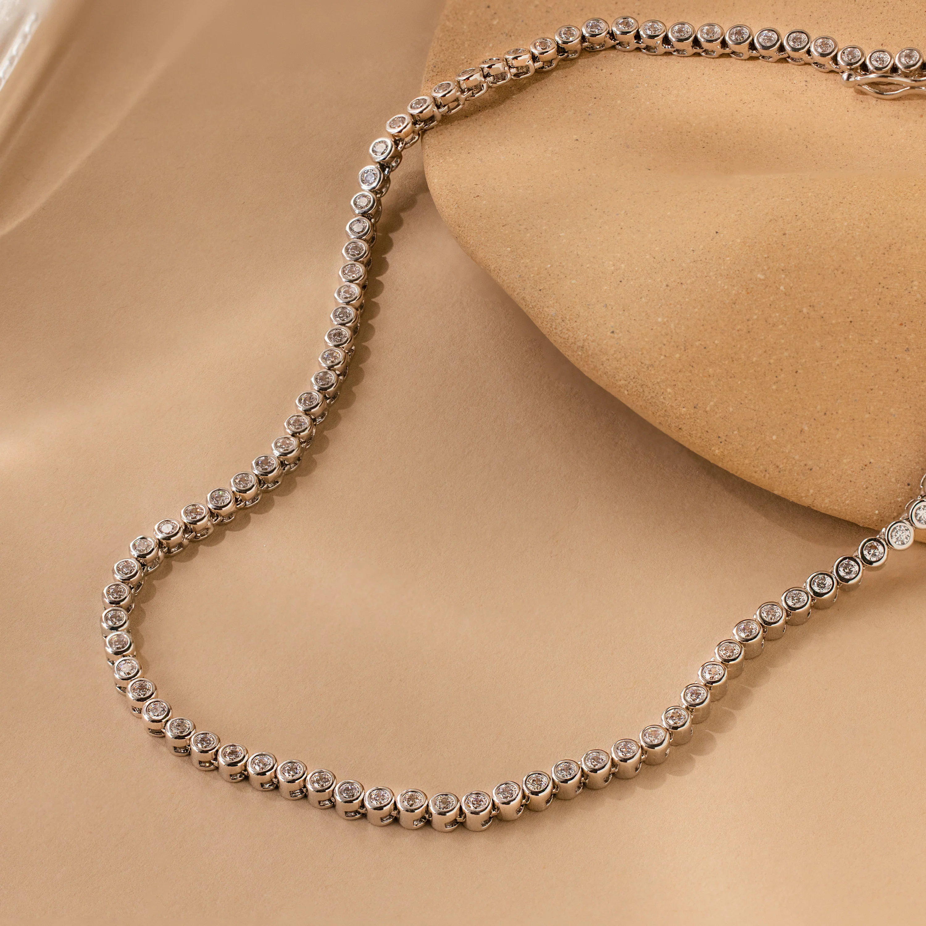 Diamond Bezel Tennis Necklace - Image 5