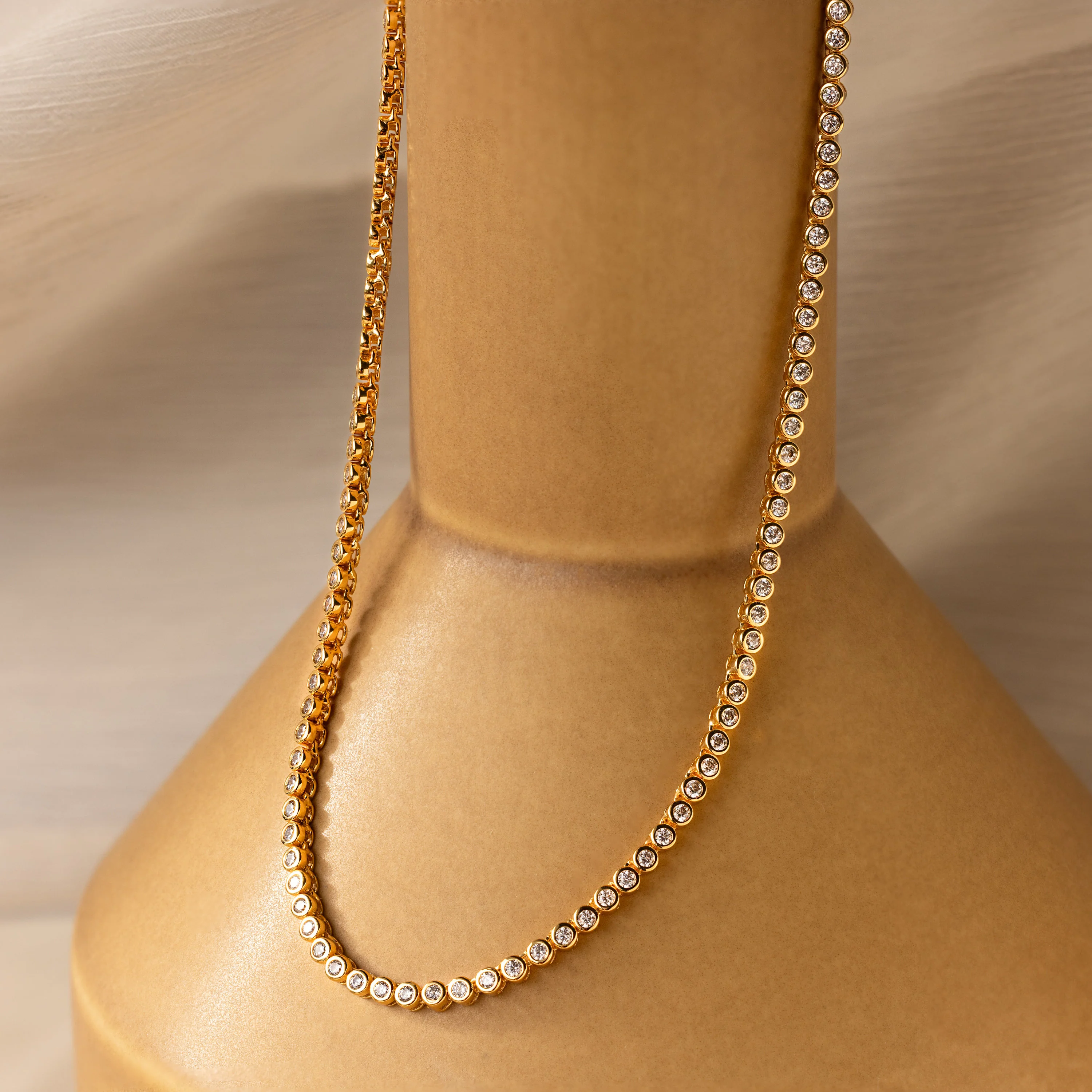 Diamond Bezel Tennis Necklace - Image 7