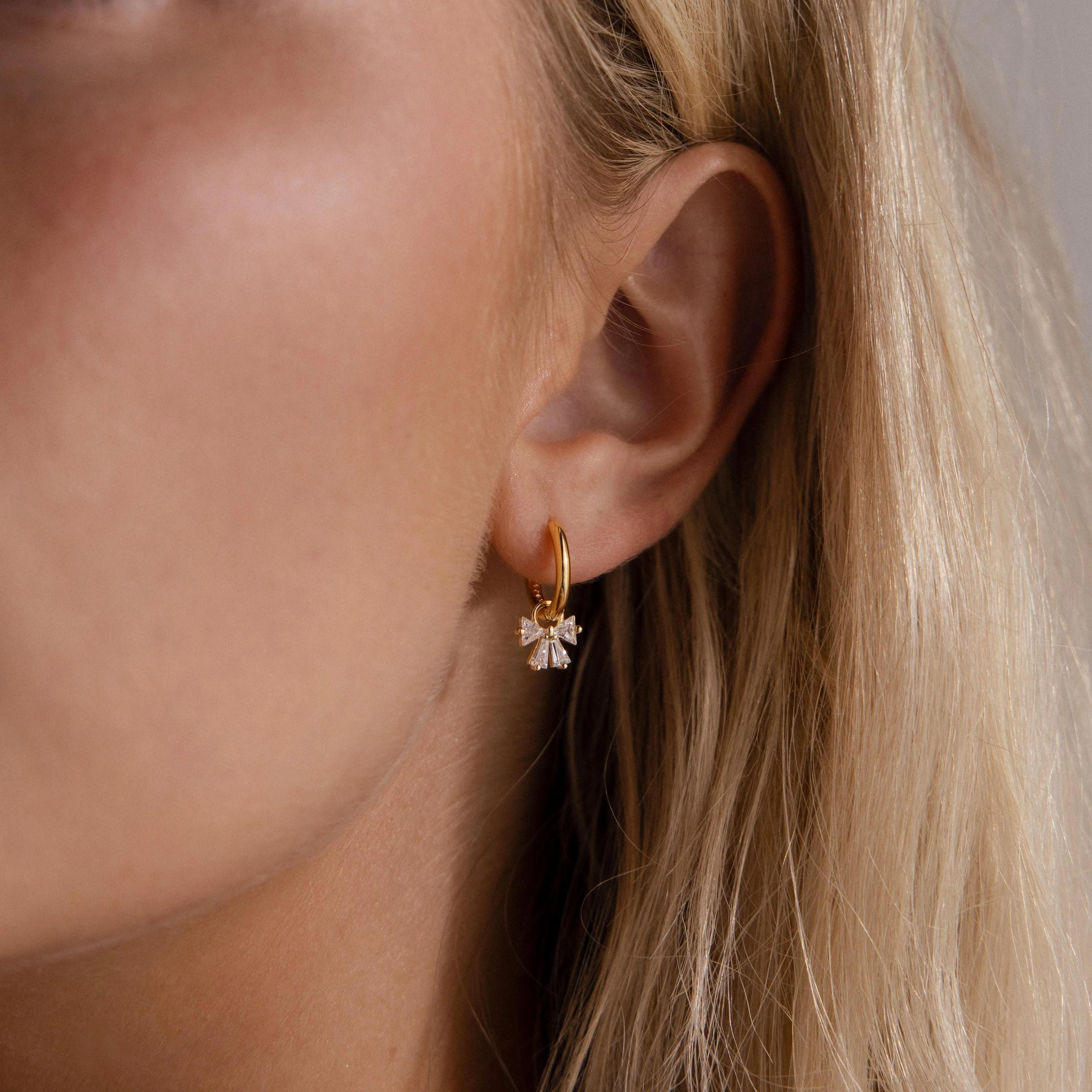 Diamond Bow Hoops - Image 2