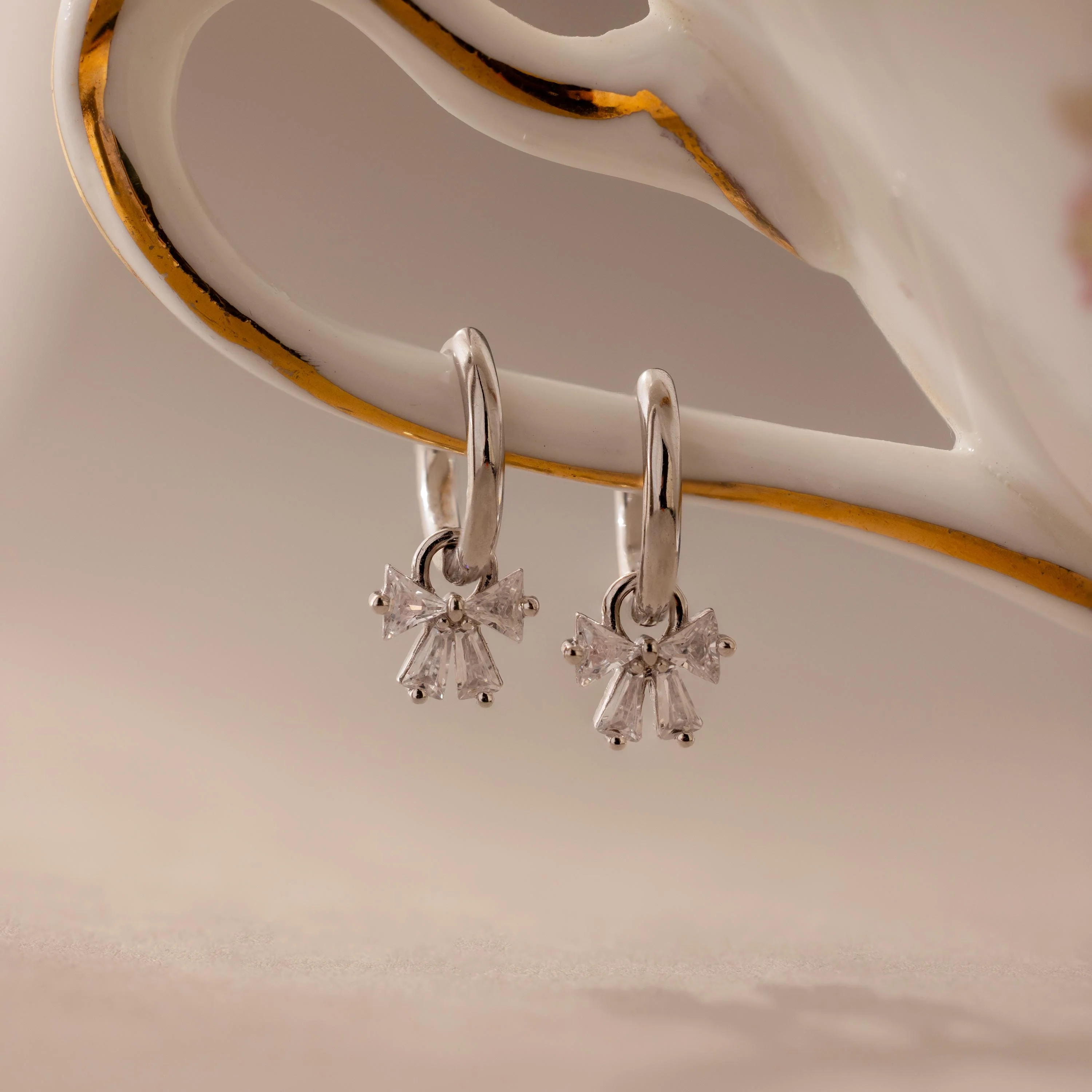 Diamond Bow Hoops - Image 5