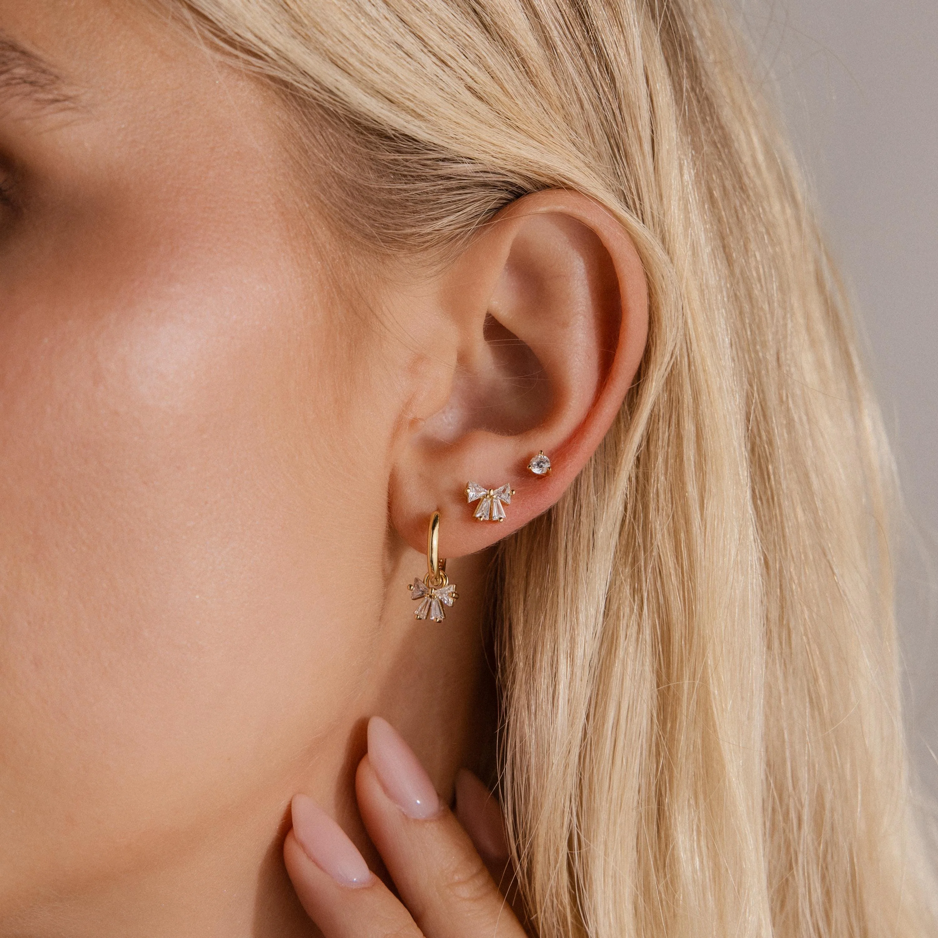 Diamond Bow Hoops - Image 8