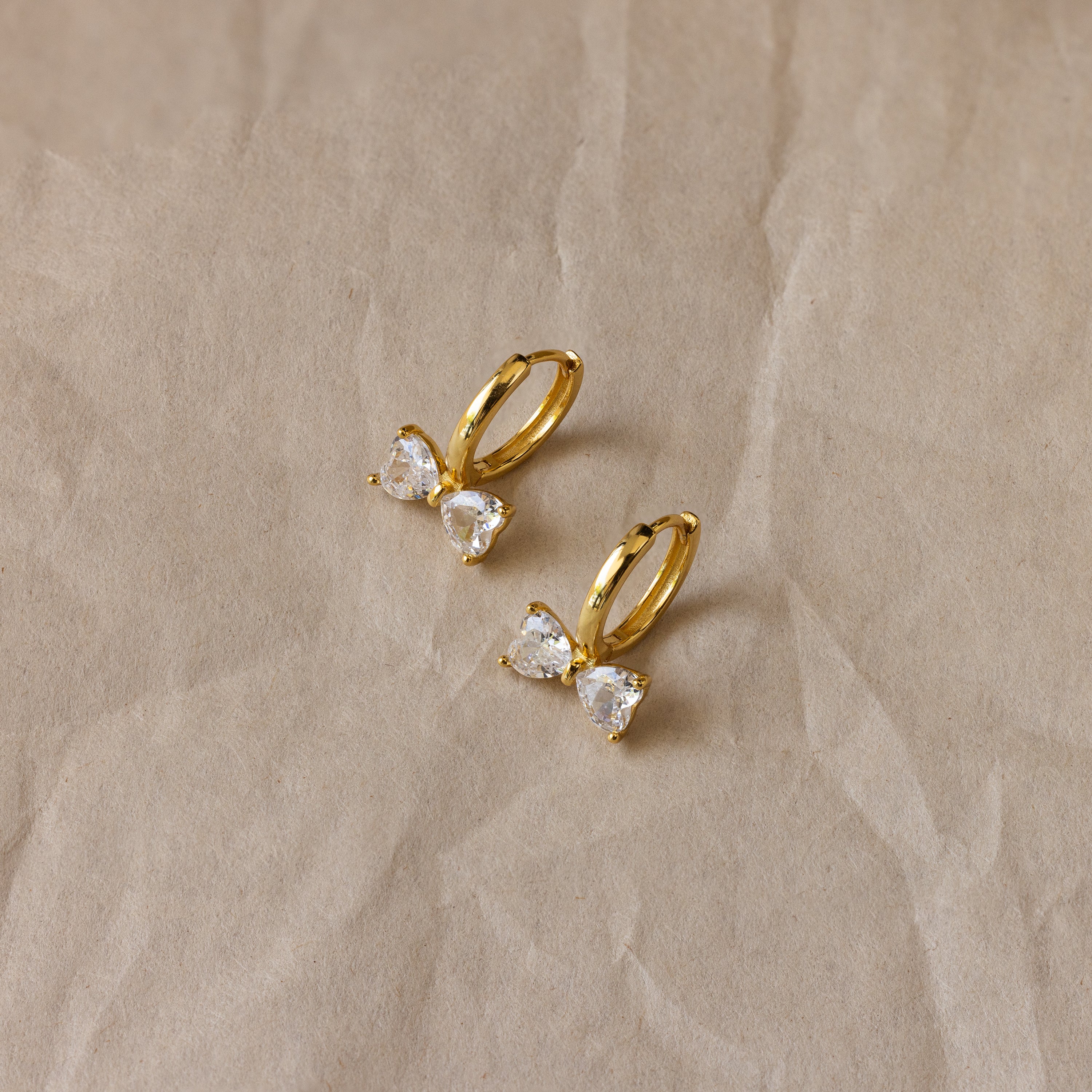 Diamond Bow Huggies - Image 4