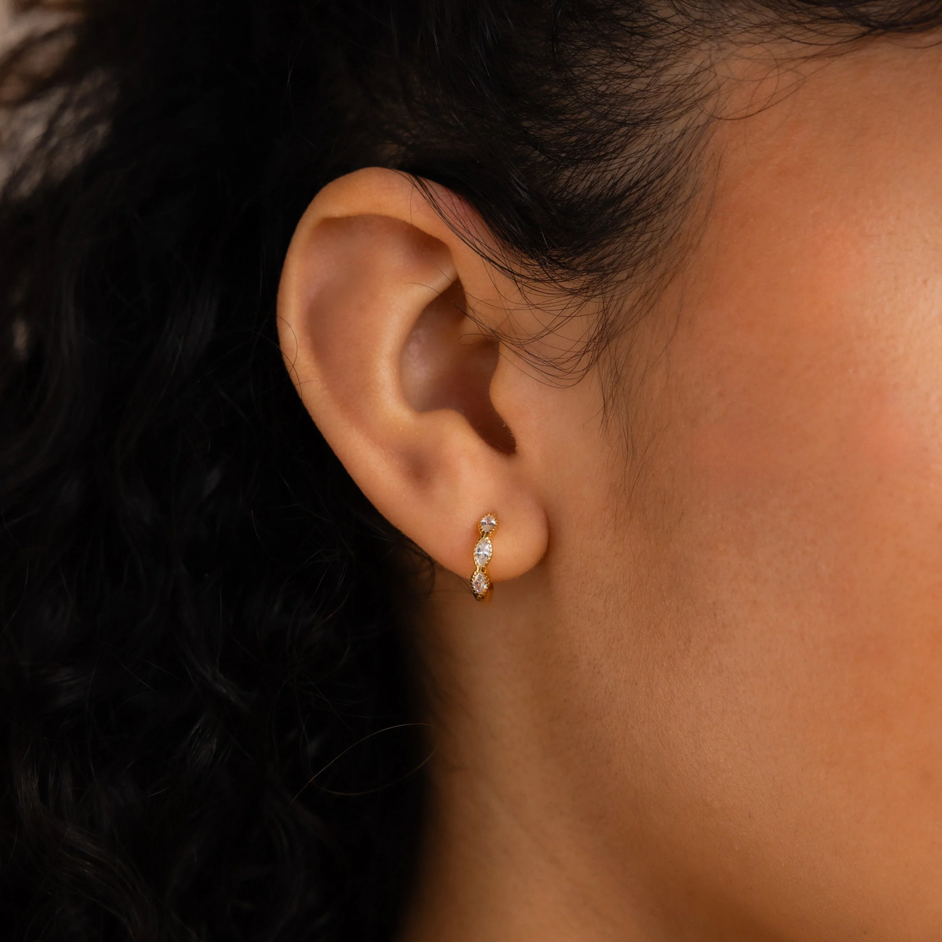 Diamond Butterfly Earrings Set - Image 5