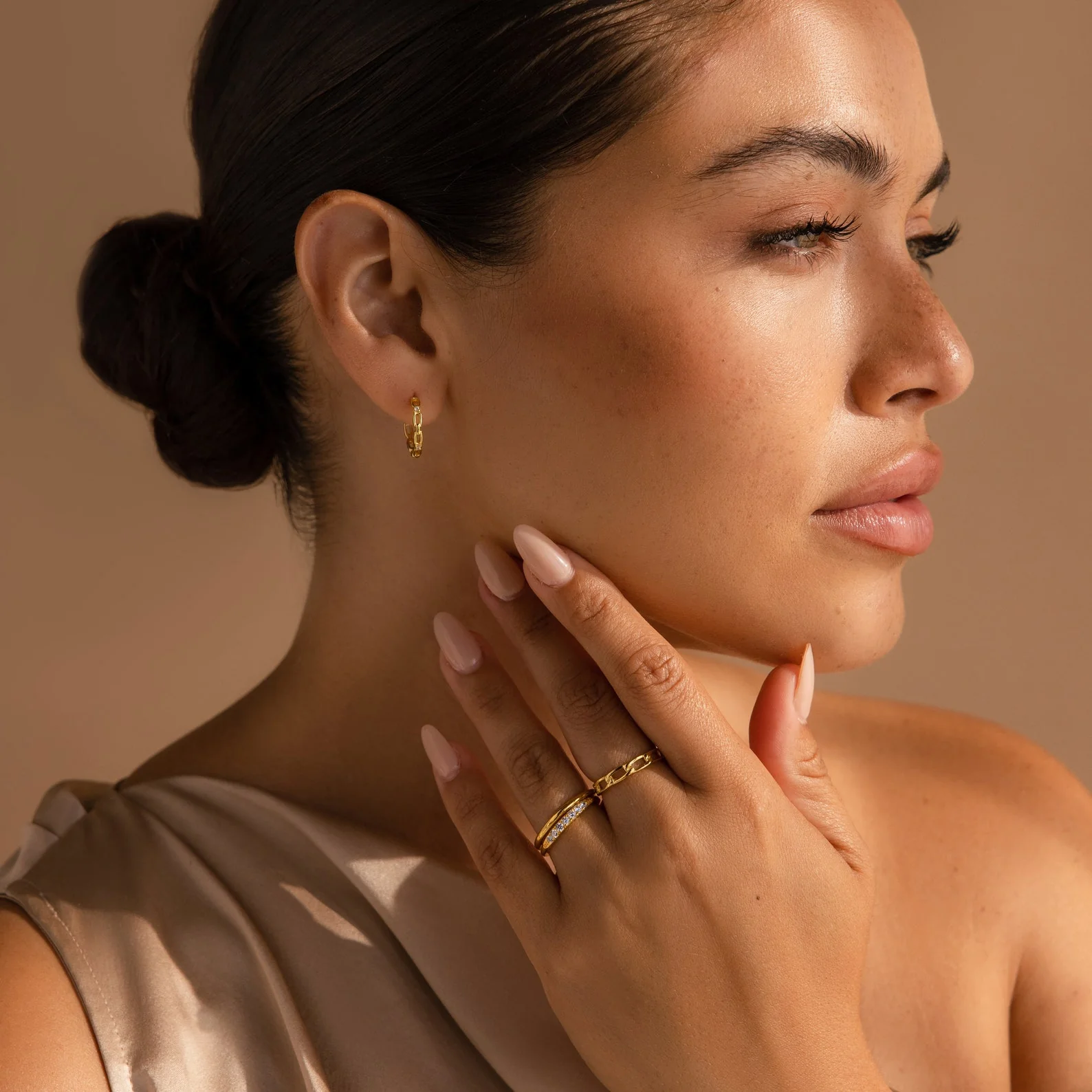 Diamond Link Hoops - Image 6