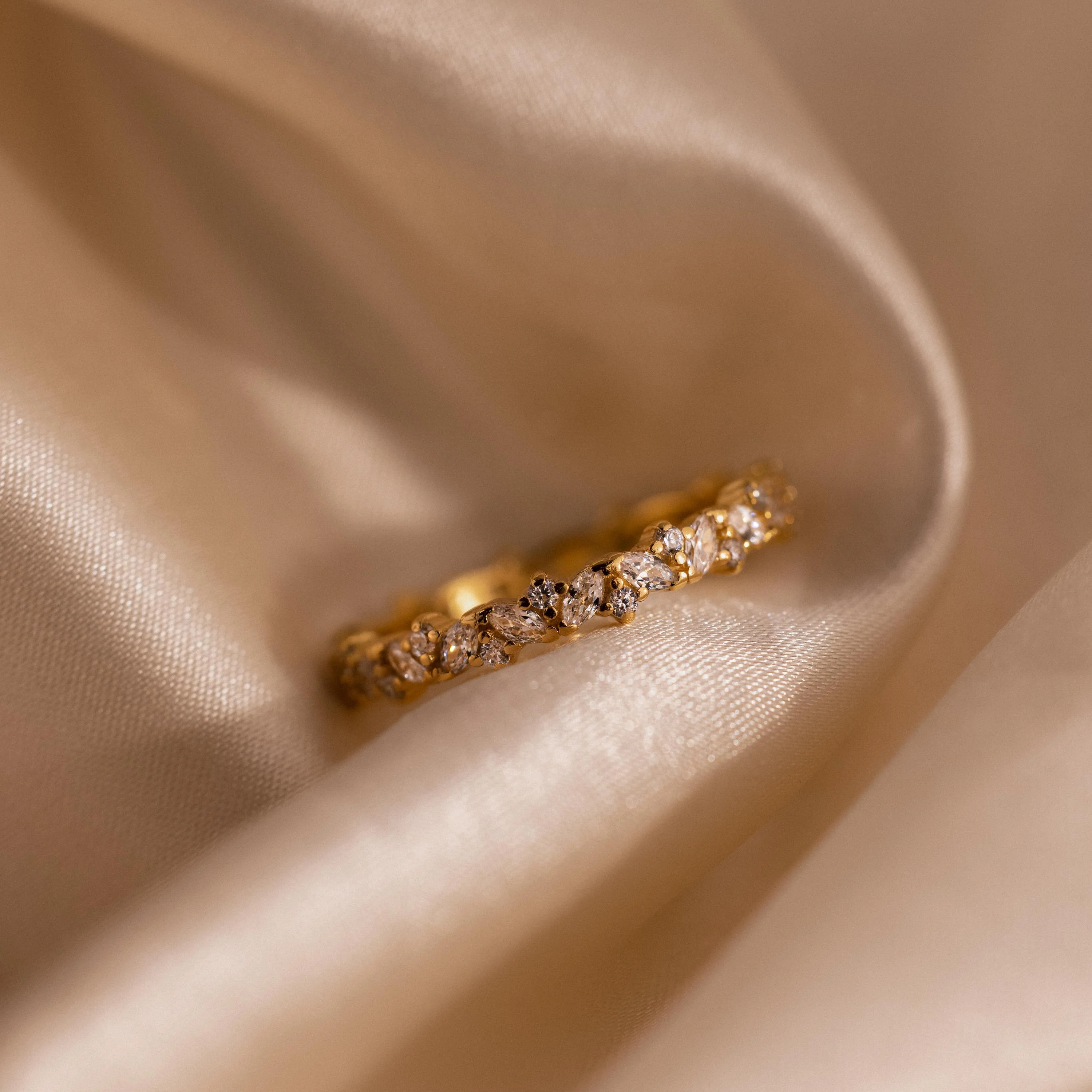 Diamond Cluster Eternity Ring - Image 3