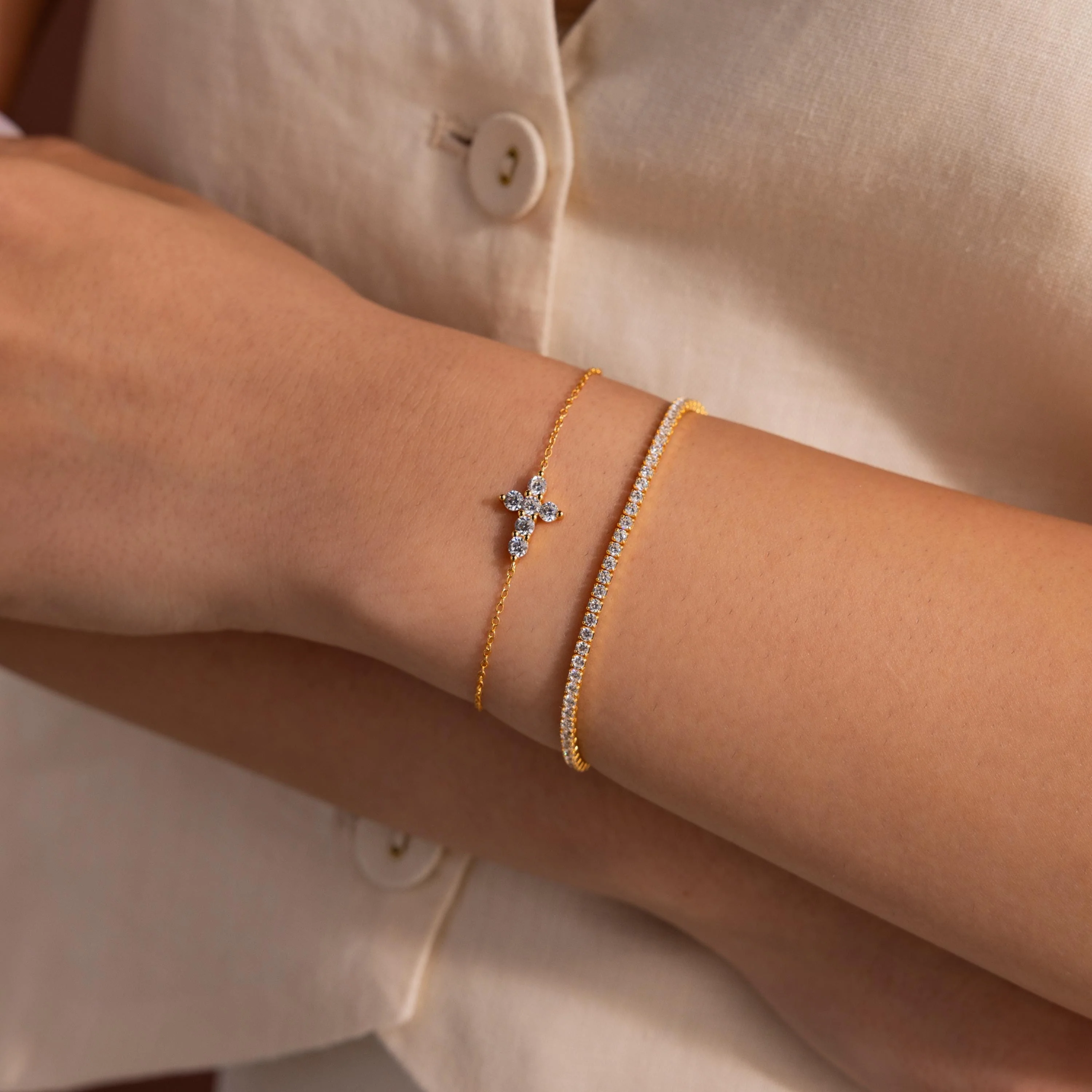 Diamond Cross Bracelet - Image 8