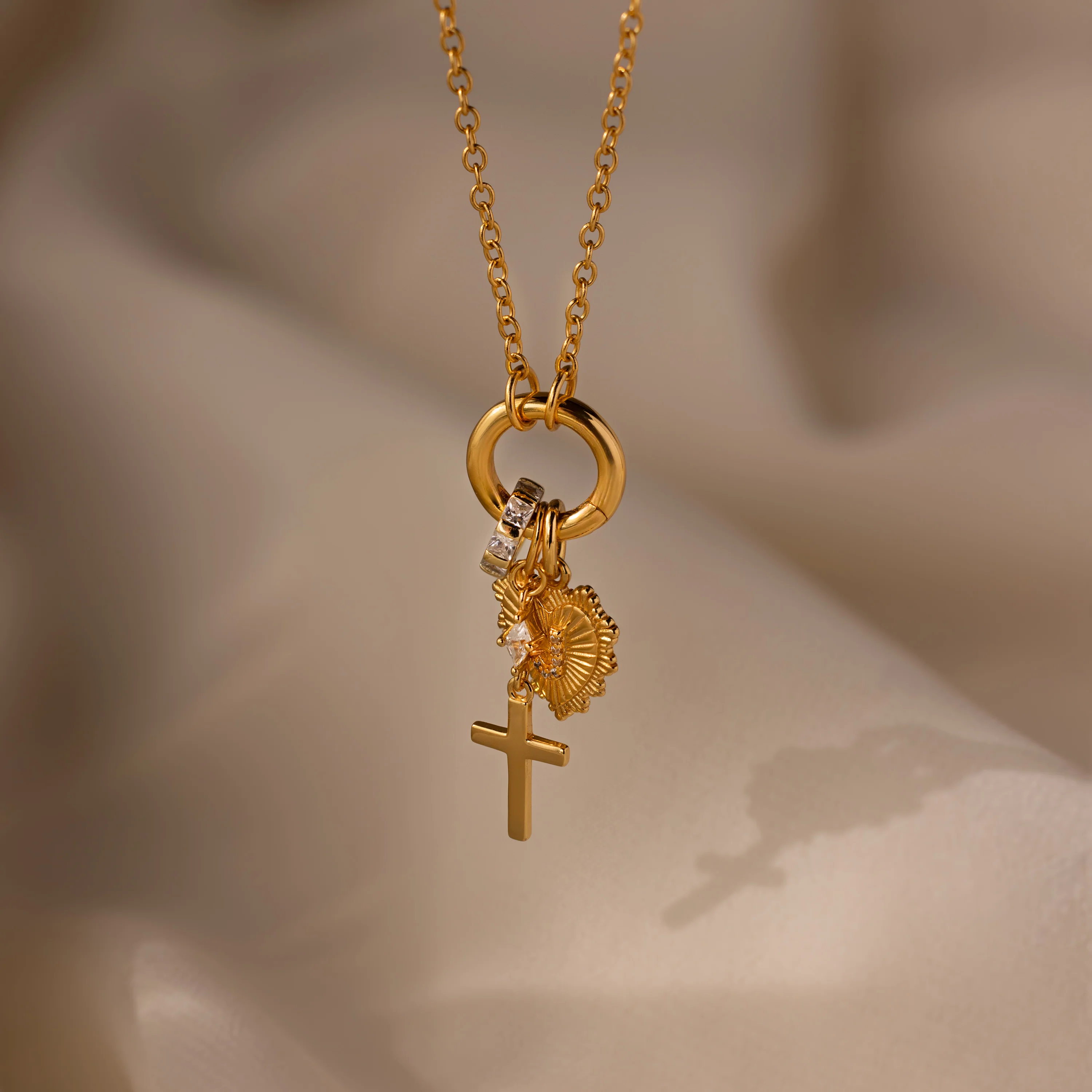 Diamond Drop Cross Charm - Image 8