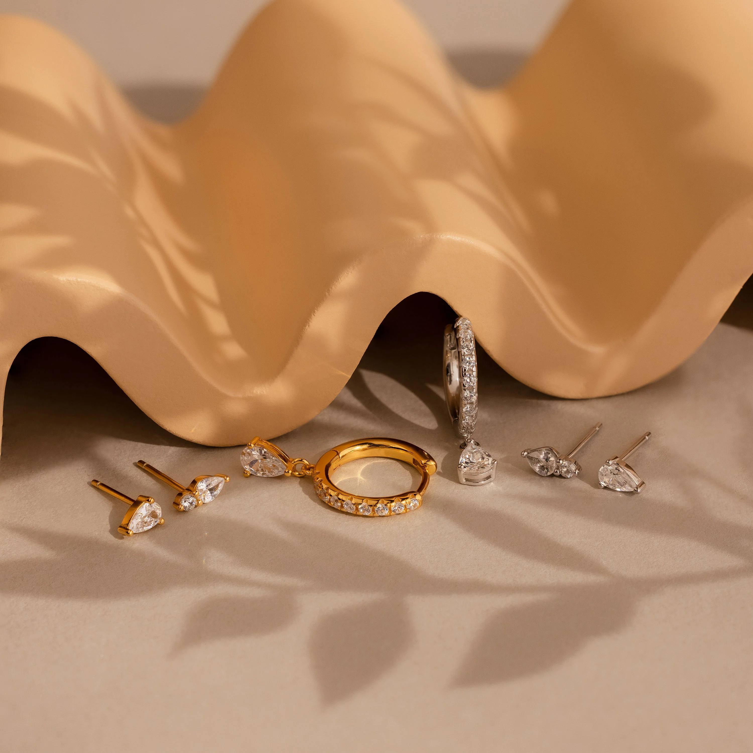 Diamond Drop Earrings Set - Image 3